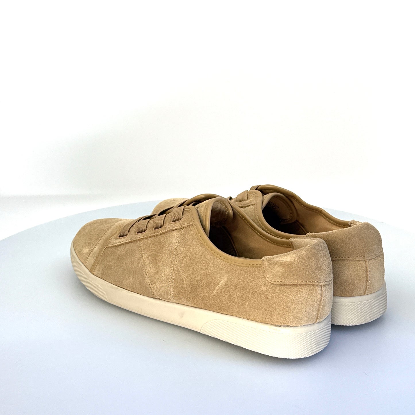Vionic | Jean Suede Sneakers Water Resistant Cup Sole Shoes | Color: Cream/Tan | Size: 8 | Pre-Owned