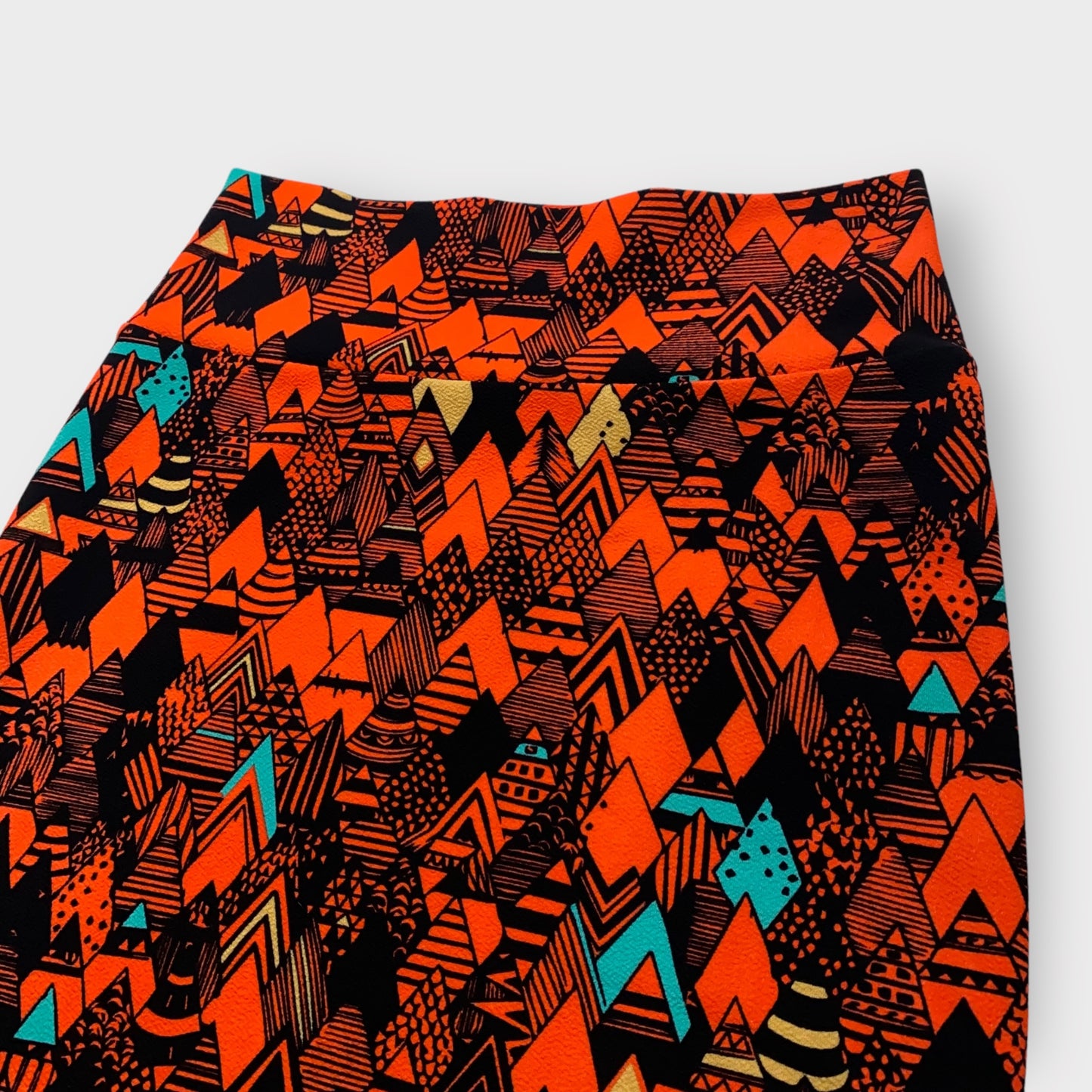LuLaRoe Cassie Pencil Skirt - Multicolor Orange Tribal - Women's S (6-8) - NWT