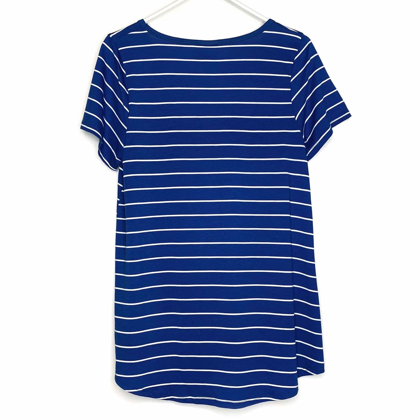 LuLaRoe Womens M Blue/White Stripes Classic T S/s Top NWT