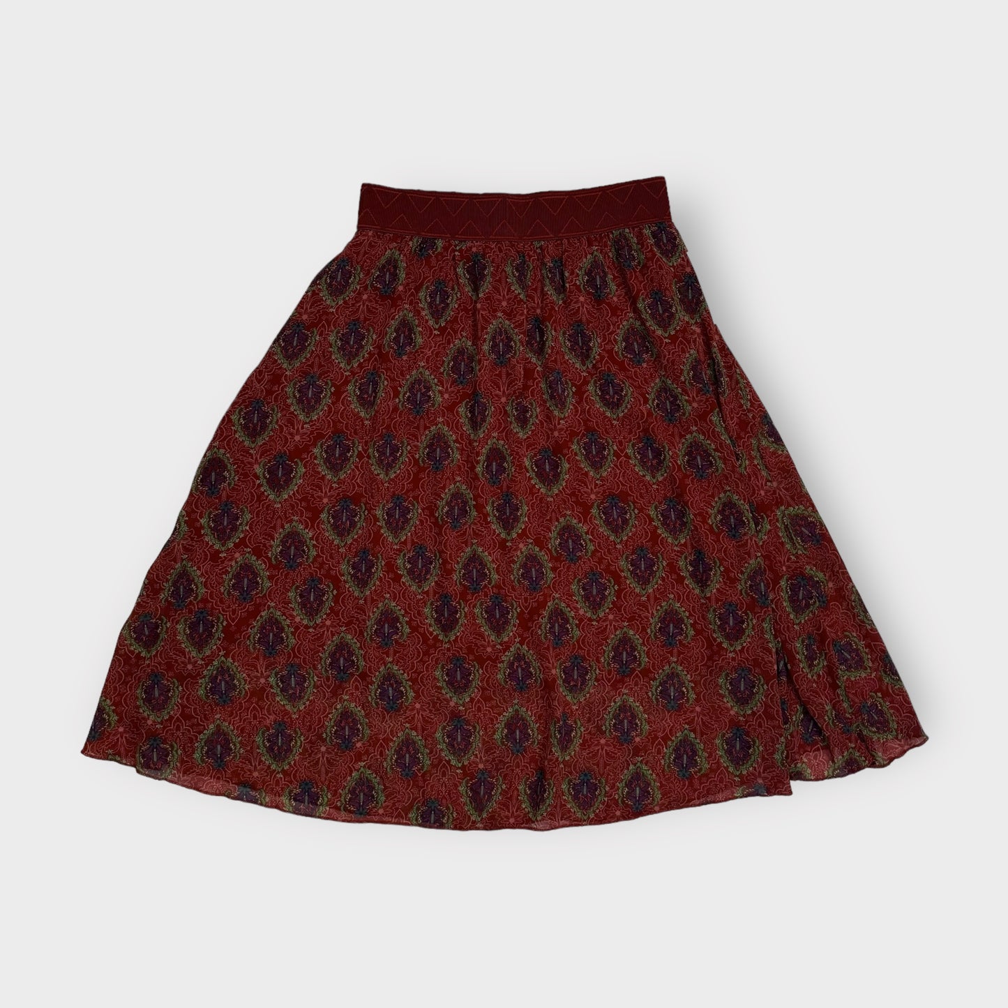 LuLaRoe Lined Lola Skirt | S | Orange Floral | NWT