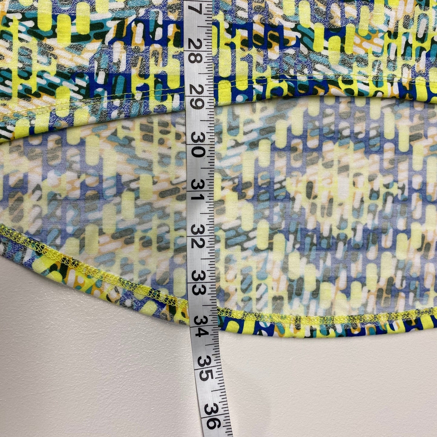 LuLaRoe Womens Size S Yellow/Blue Irma Graphic S/s Top NWT