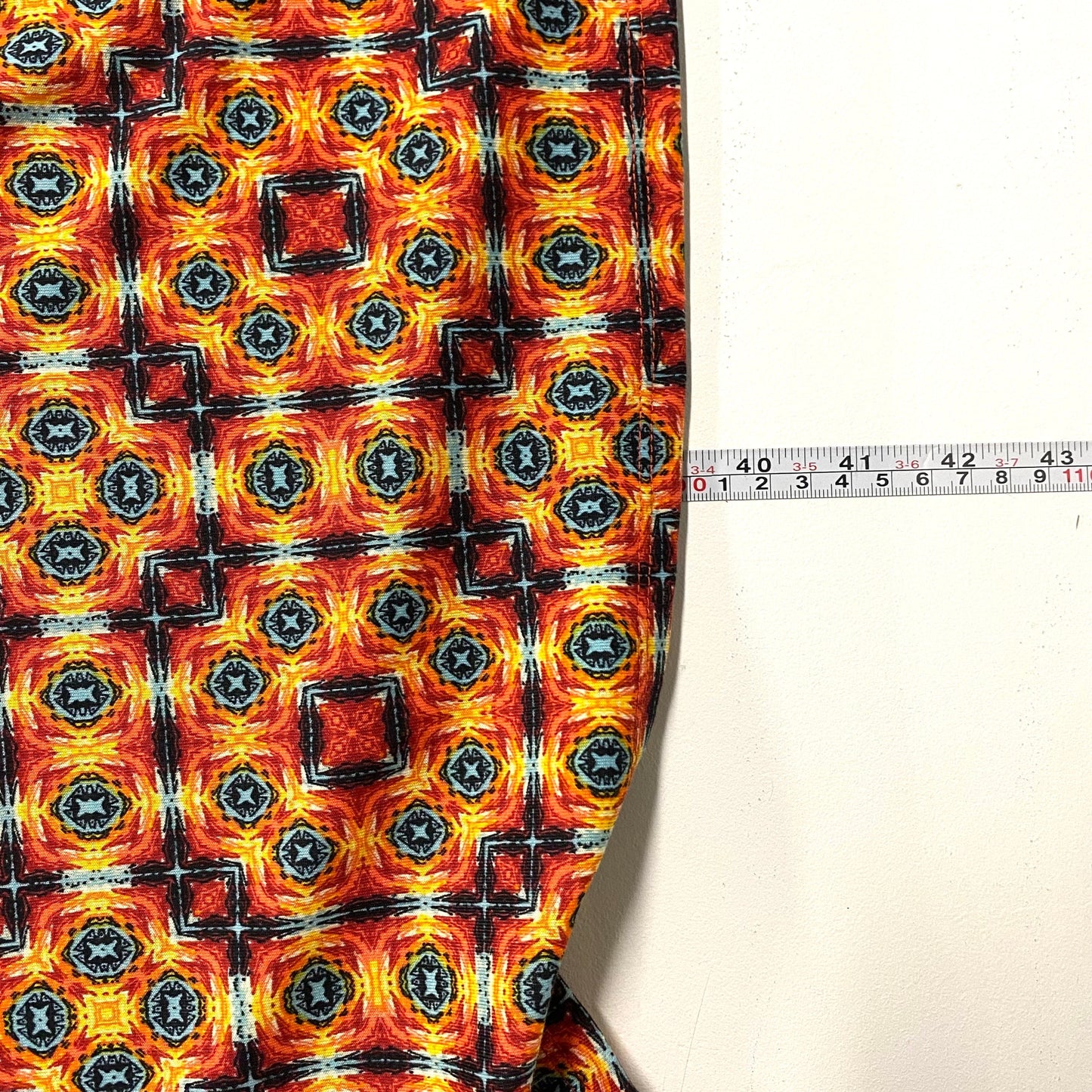 LuLaRoe Julia Bodycon Dress | L (12-14) | Red/Orange | Geometric | NWT