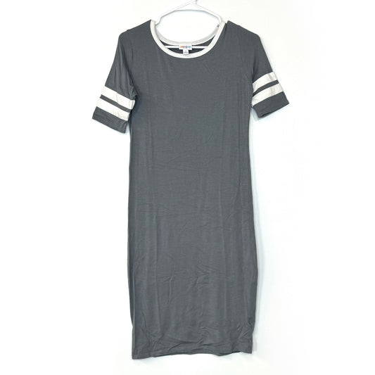 LuLaRoe Julia Bodycon Dress | S (4-6) | Gray | Solid | Pre-Owned