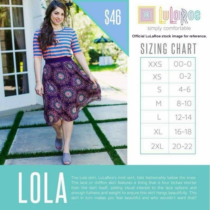 LuLaRoe Lined Lola Skirt | XL | Green/purple/black Tribal | NWT
