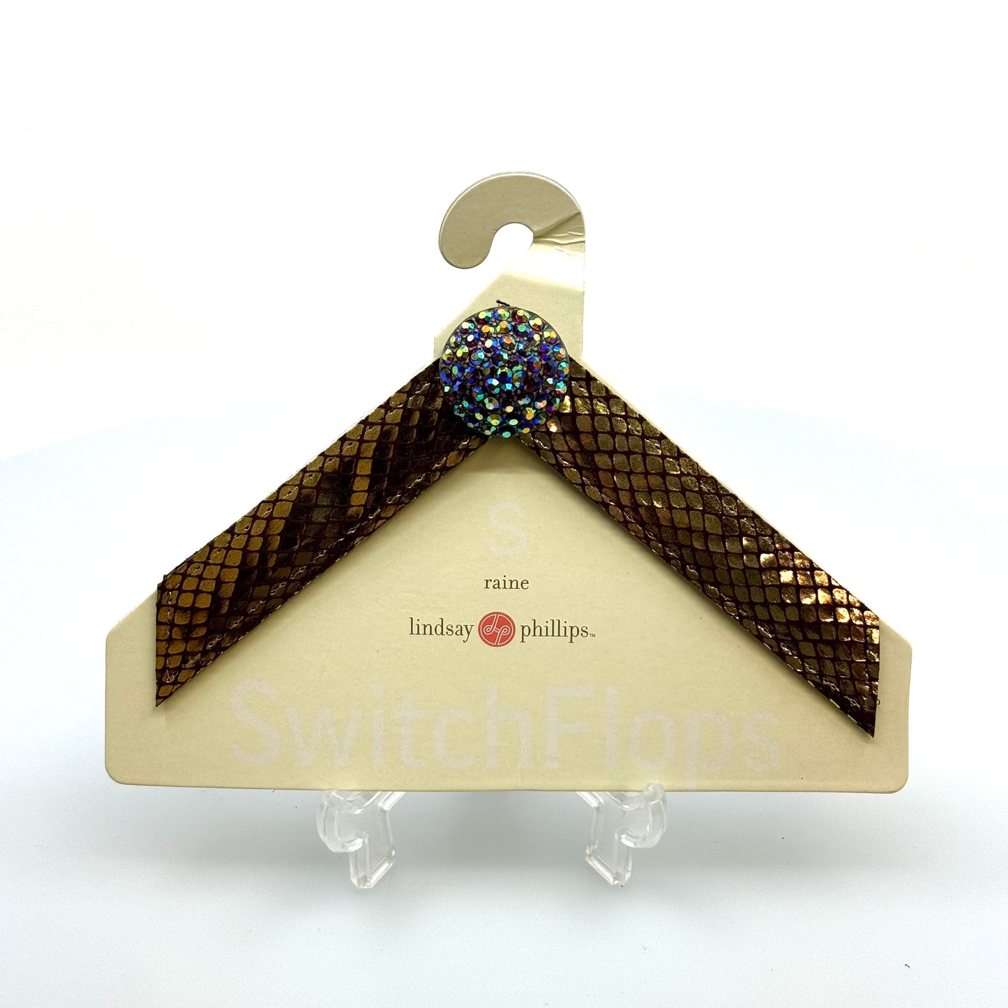 Lindsay Phillips Switchflops | 'Raine' Sparkle Flip-Flop Straps | Color: Gold | Size: S | NEW