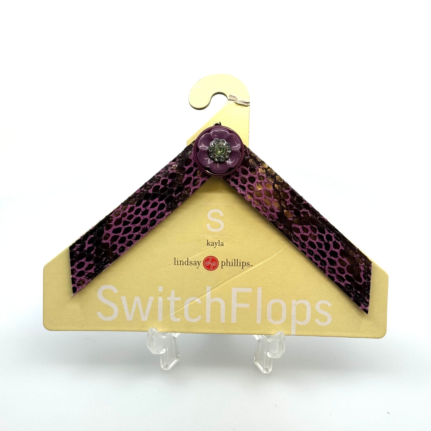 Lindsay Phillips Switchflops | 'Kayla' Reptile Flip-Flop Straps | Color: Purple | Size: S | NEW