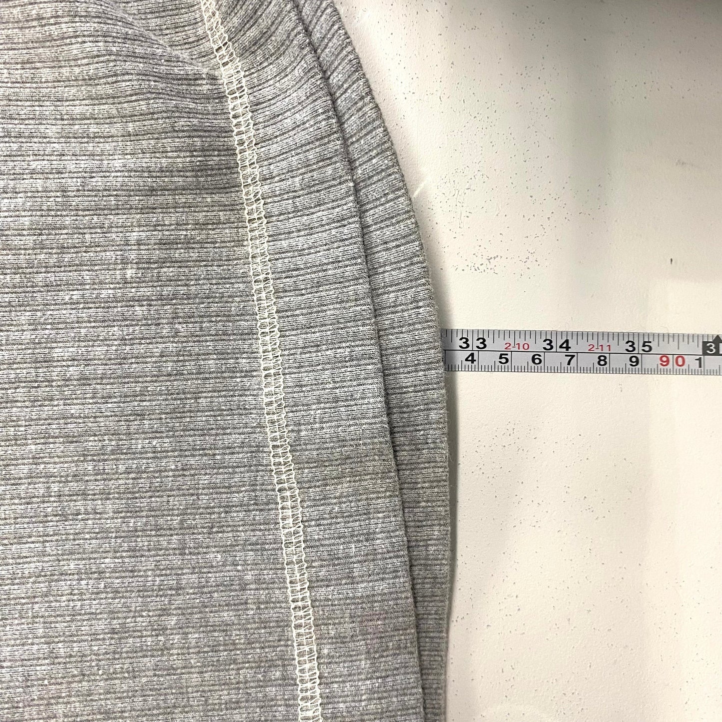 RedHead Men's Ribbed Long-Sleeve T-Shirt - Size L - Gray - Cotton - Crew Neck - EUC