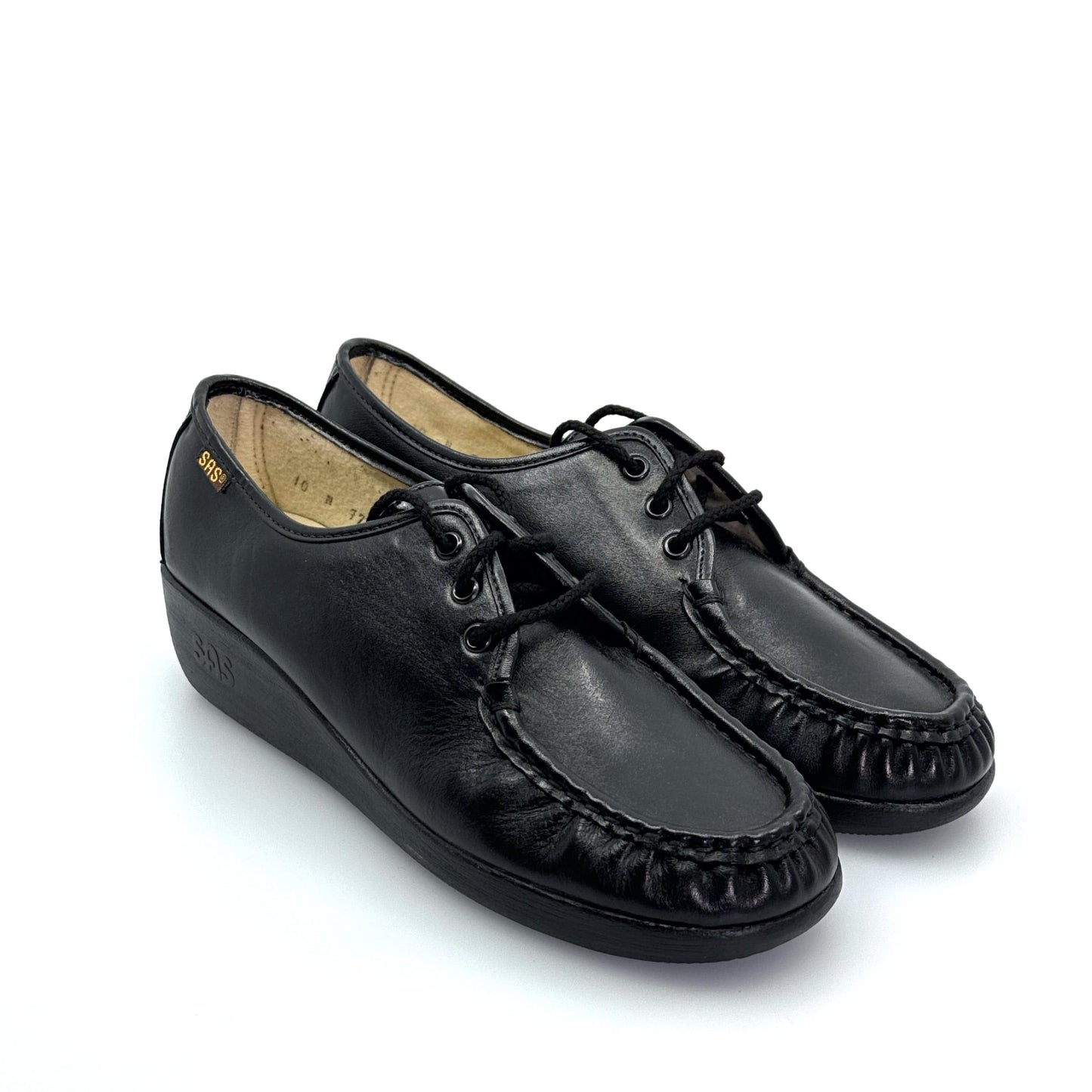 SAS | Womens Bounce Wedge Loafers | Color: Black | Size: 10N | EUC