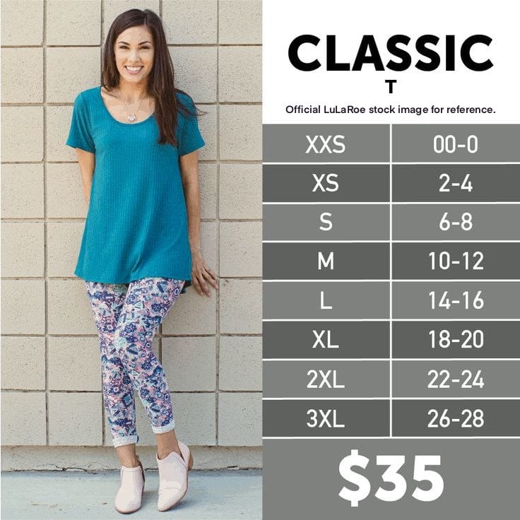 LuLaRoe Vault | Classic T | Color: Gray/gray | Size: XS (2-4) | Colorblock | NWT