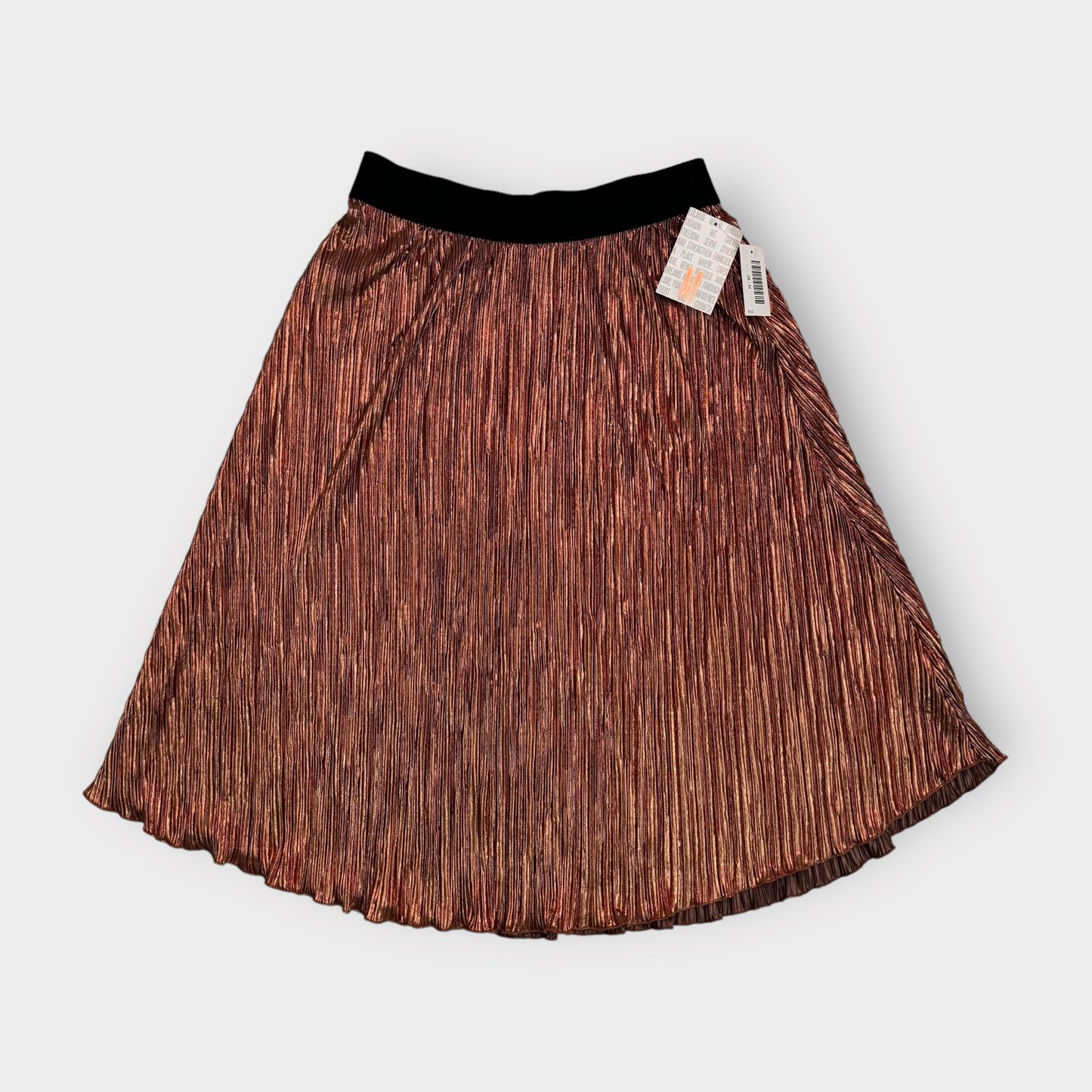 LuLaRoe Elegant Jill Accordion Skirt | M | Gold/black | NWT