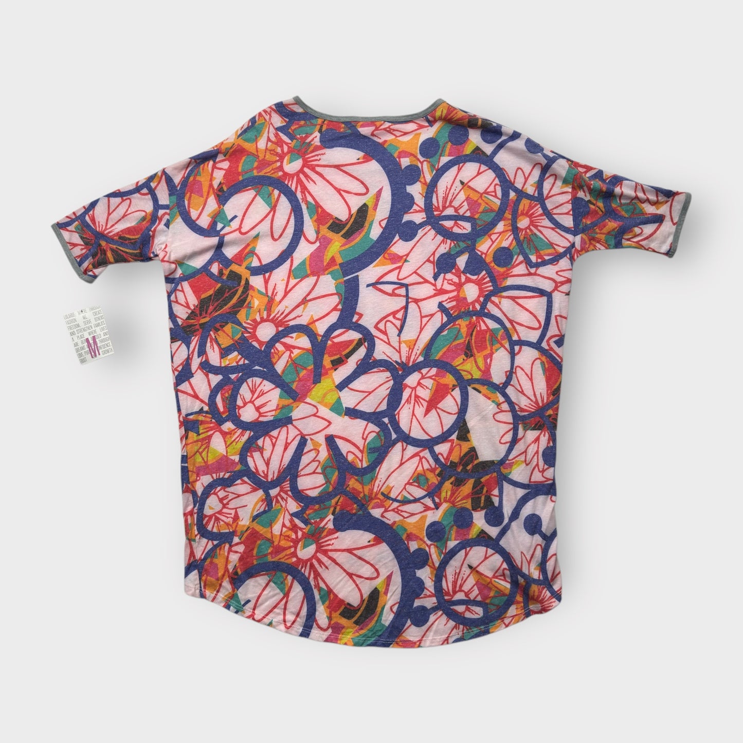 LuLaRoe Irma High-Low Tunic - Oversized Fit - Soft Stretch Fabric - Pink Abstract - M NWT