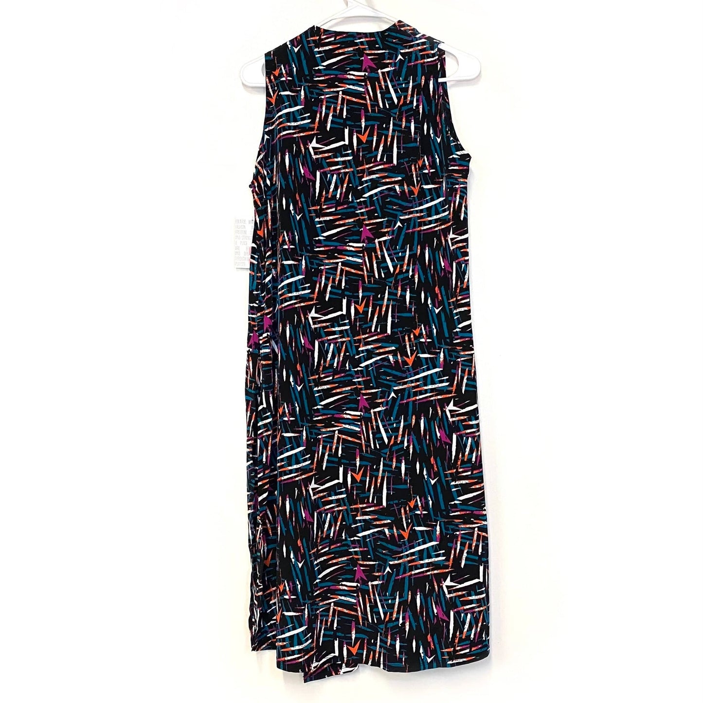 LuLaRoe Womens Size S Black/Multicolor Retro Joy Duster Vest Sleeveless NWT
