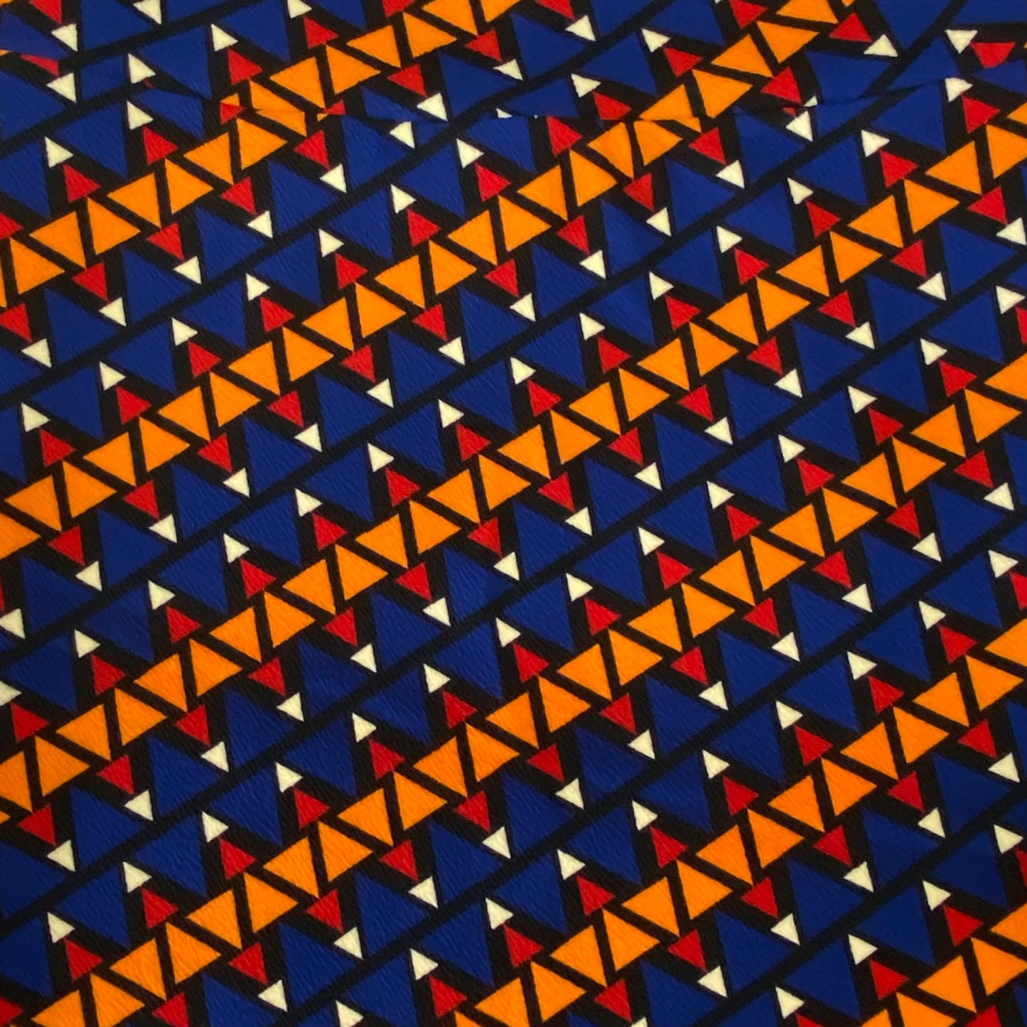 LuLaRoe Cassie Pencil Skirt | XS (2-4) | Blue/orange/red | Geometric/Triangles | NWT