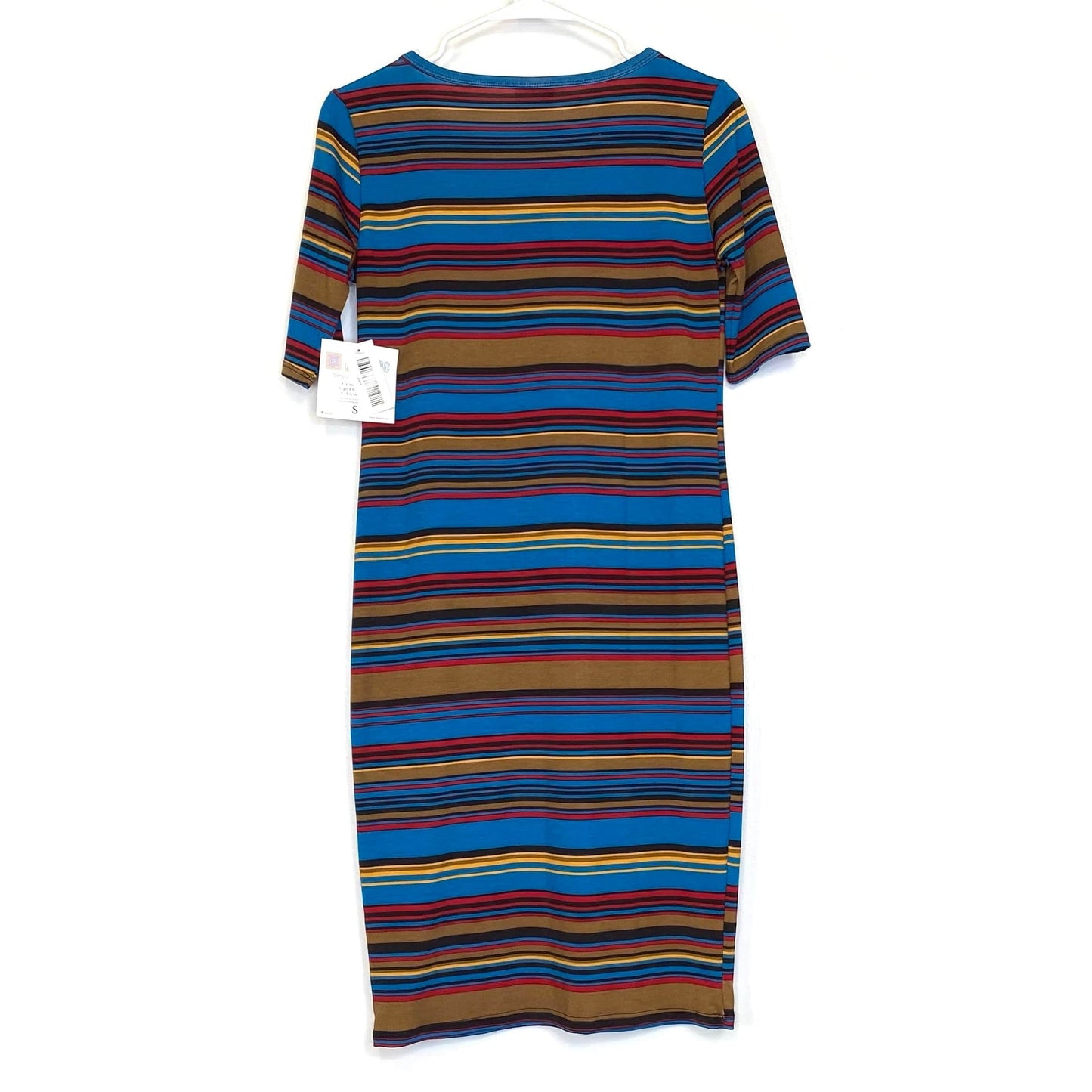 LuLaRoe Julia Bodycon Dress | S (4-6) | Multicolor | Striped | NWT