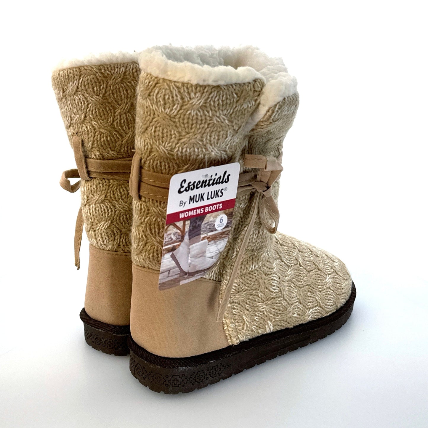 Muk Luks Essentials | Womens Clementine Boot | Color: Beige/Fawn Marl | Size: 6 | NWT