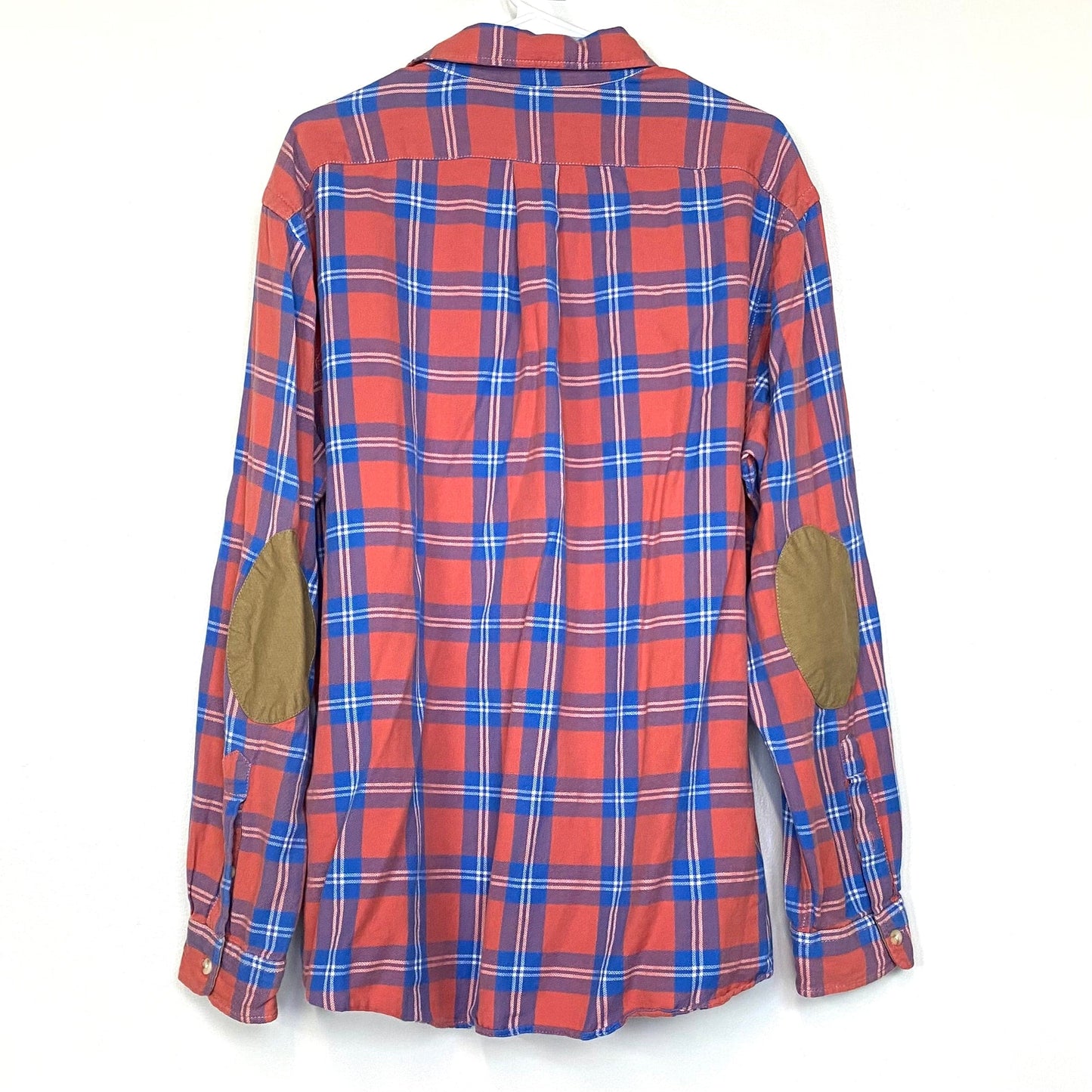 Relaxed Cremieux Classics Mens Size XL Red/Orange/Blue Plaid Flannel Shirt Button Up Heavy L/s Pre-Owned