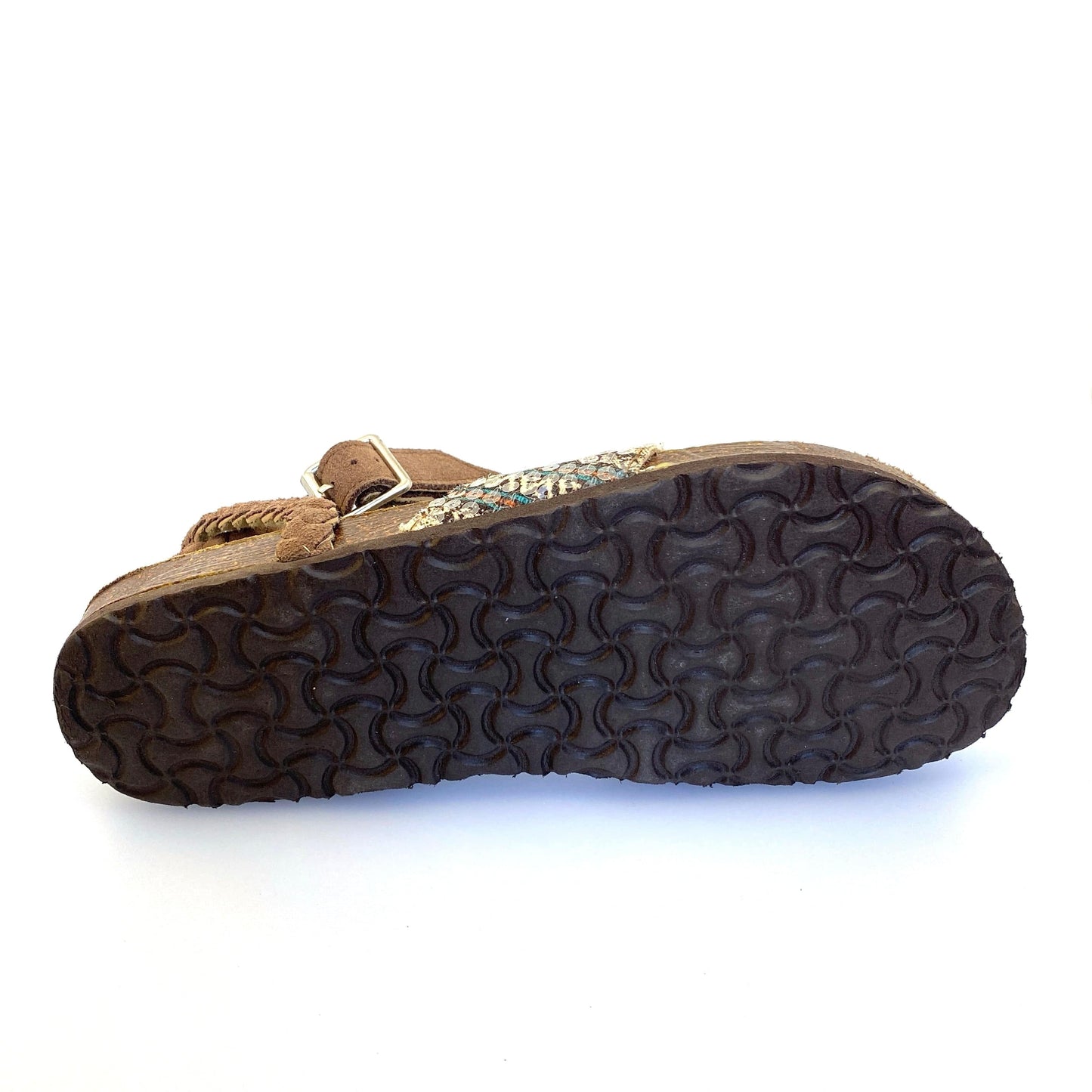 Muk Luks Womens Size 11 Zara Braided Strappy Sandal Pre-Owned