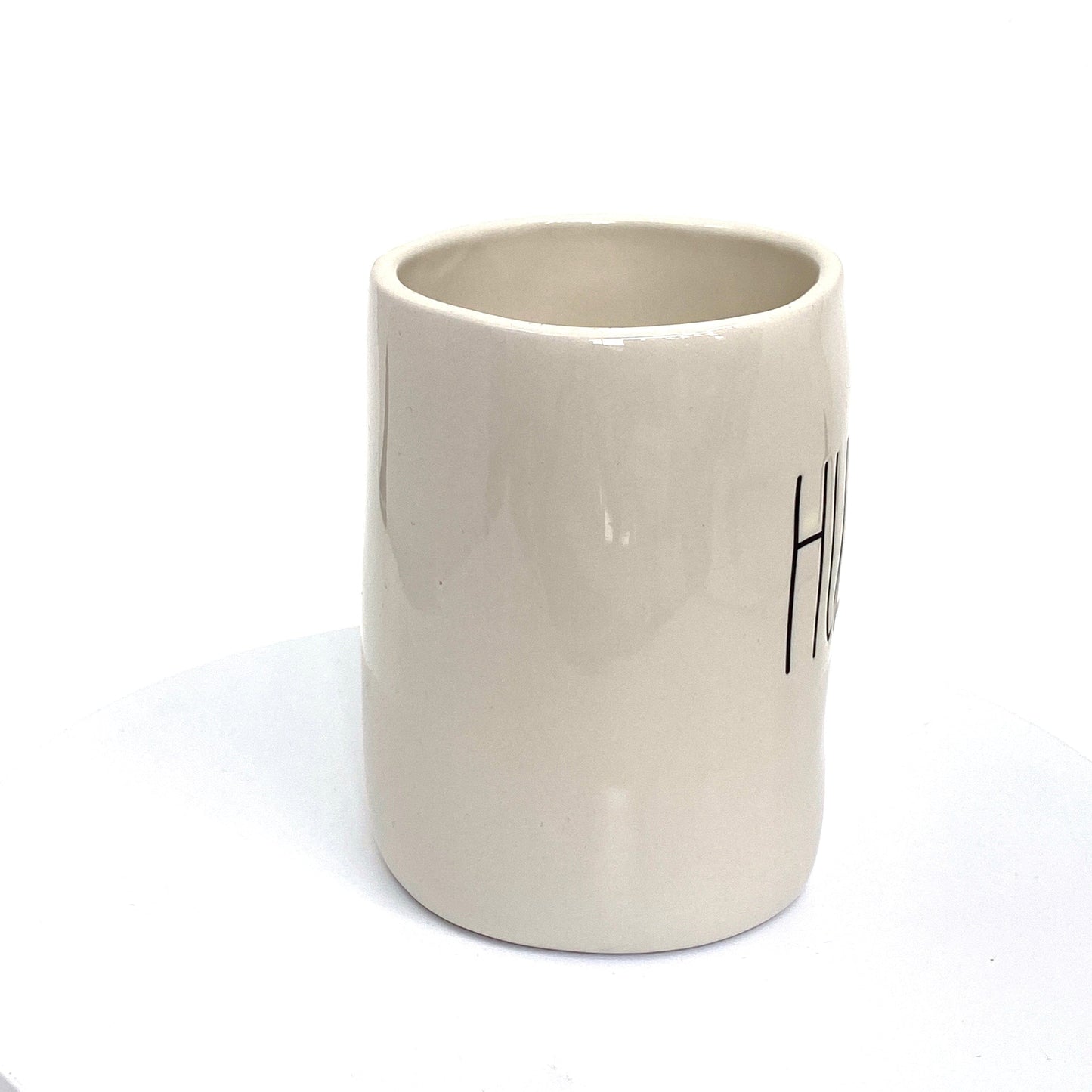 Rae Dunn Artisan Collection ‘HUSTLE’ Large Letter White Coffee Cup Mug By Magenta