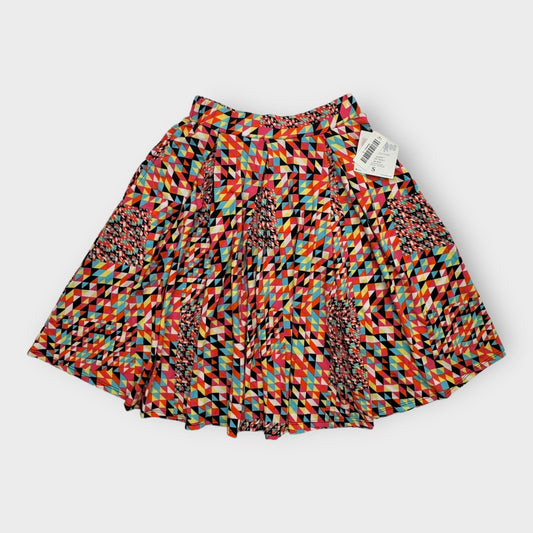LuLaRoe Madison Pleated Skirt w/Pockets | S (6-8) | Multicolor Geometric | NWT