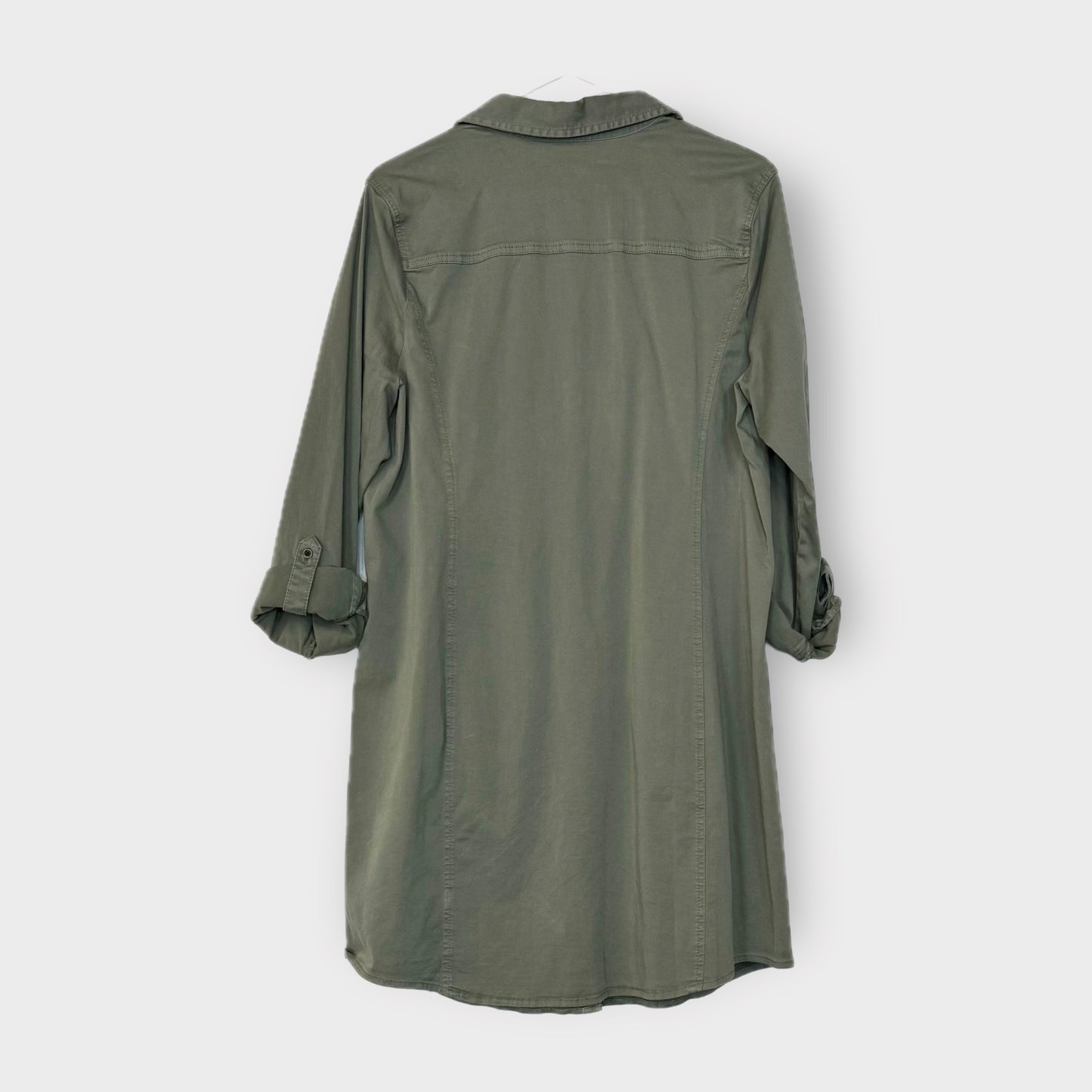 J.Jill Live-In-Chino Missy Shirt Dress | 14 | Soft Olive Green | NWT