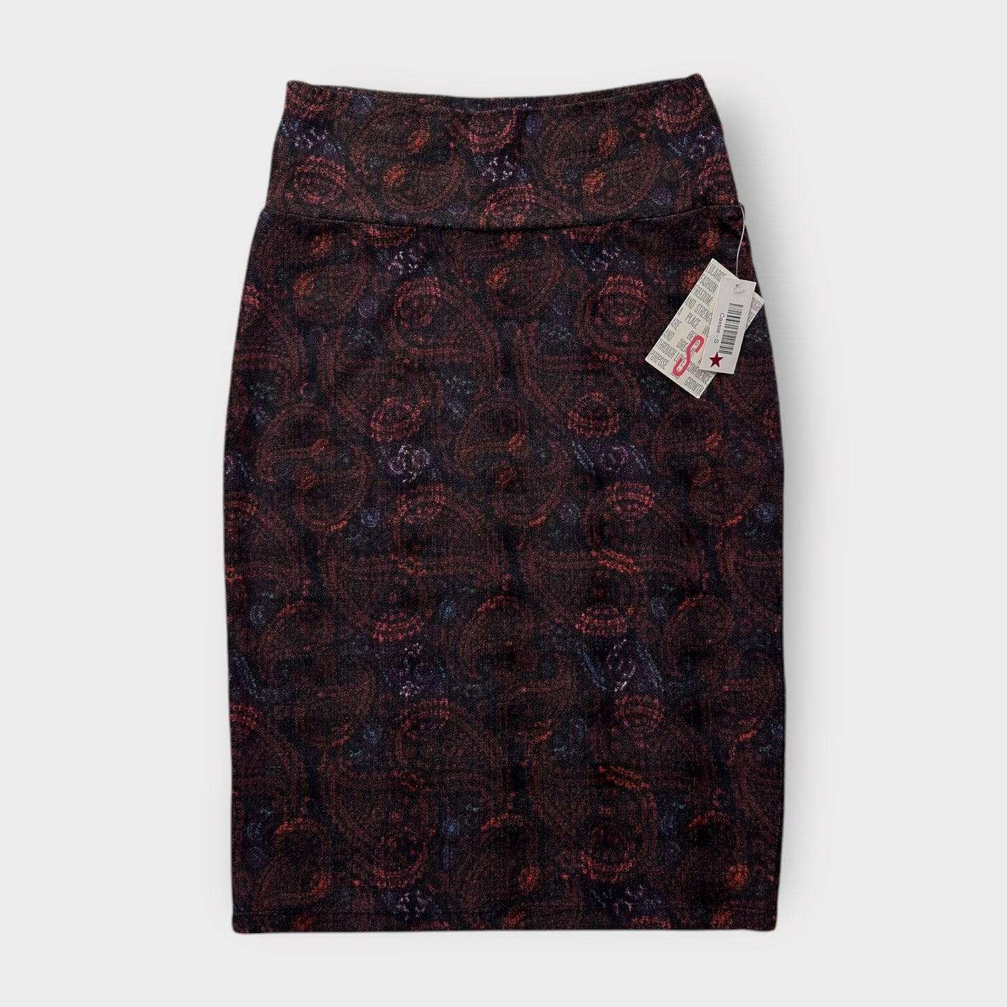 LuLaRoe Cassie Pencil Skirt - Multicolor Ornate Circle Lattice - Women's S (4-6) - NWT