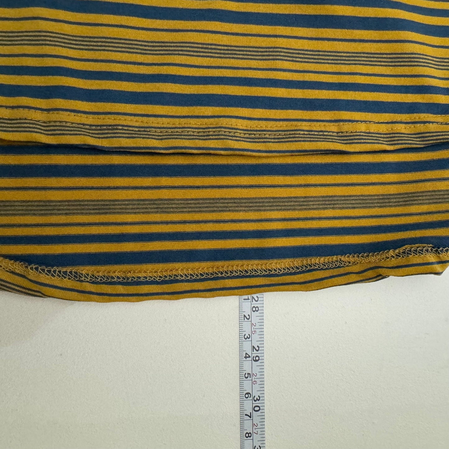 LuLaRoe Vault | Lynnae High-Low L/s Top | Size: XXS (00-0) | Yellow/Blue | Striped | NWT
