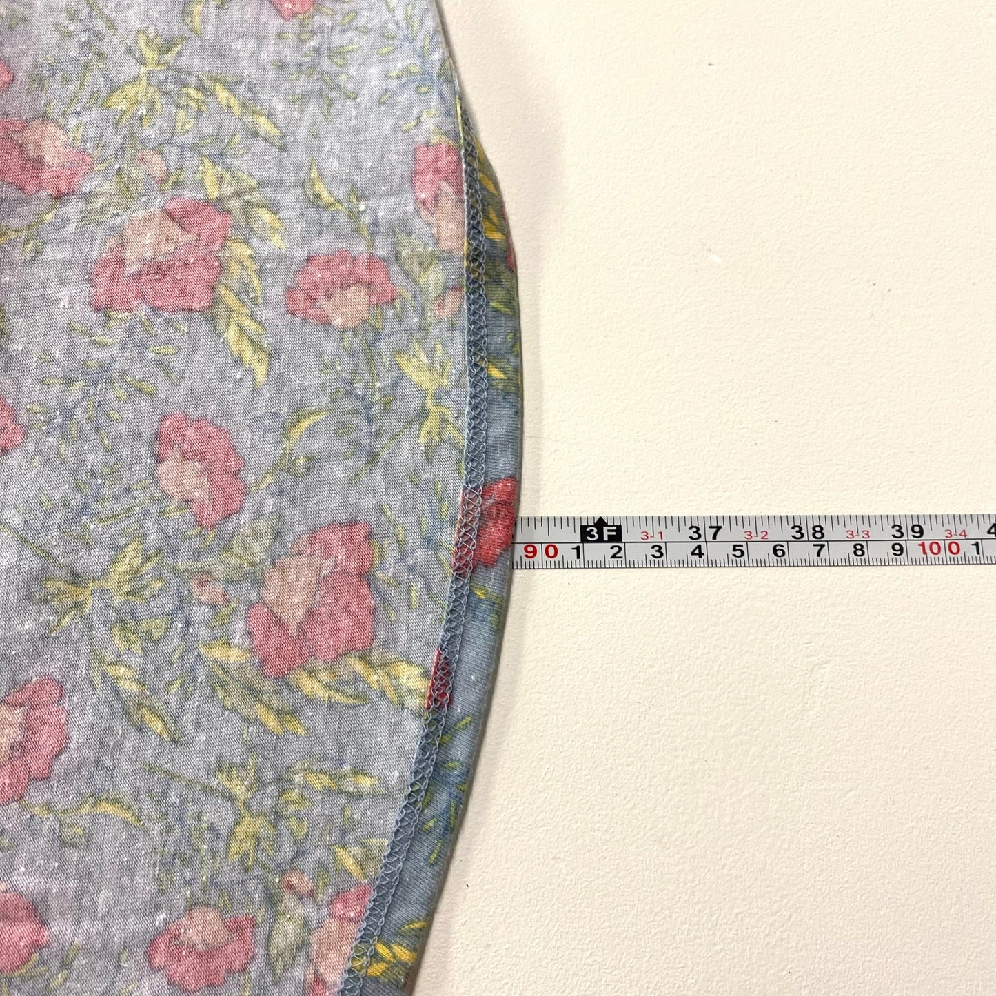LuLaRoe Womens L Irma Light Blue/Red Heather/Floral Pattern S/s Tunic Top NWT