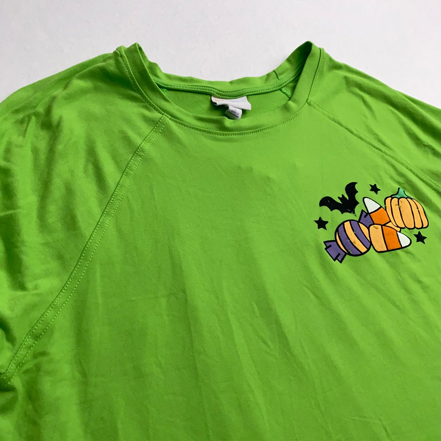 LuLaRoe Erin Top | Women’s L (12-14) | Green | Halloween Candy Graphic | NWT