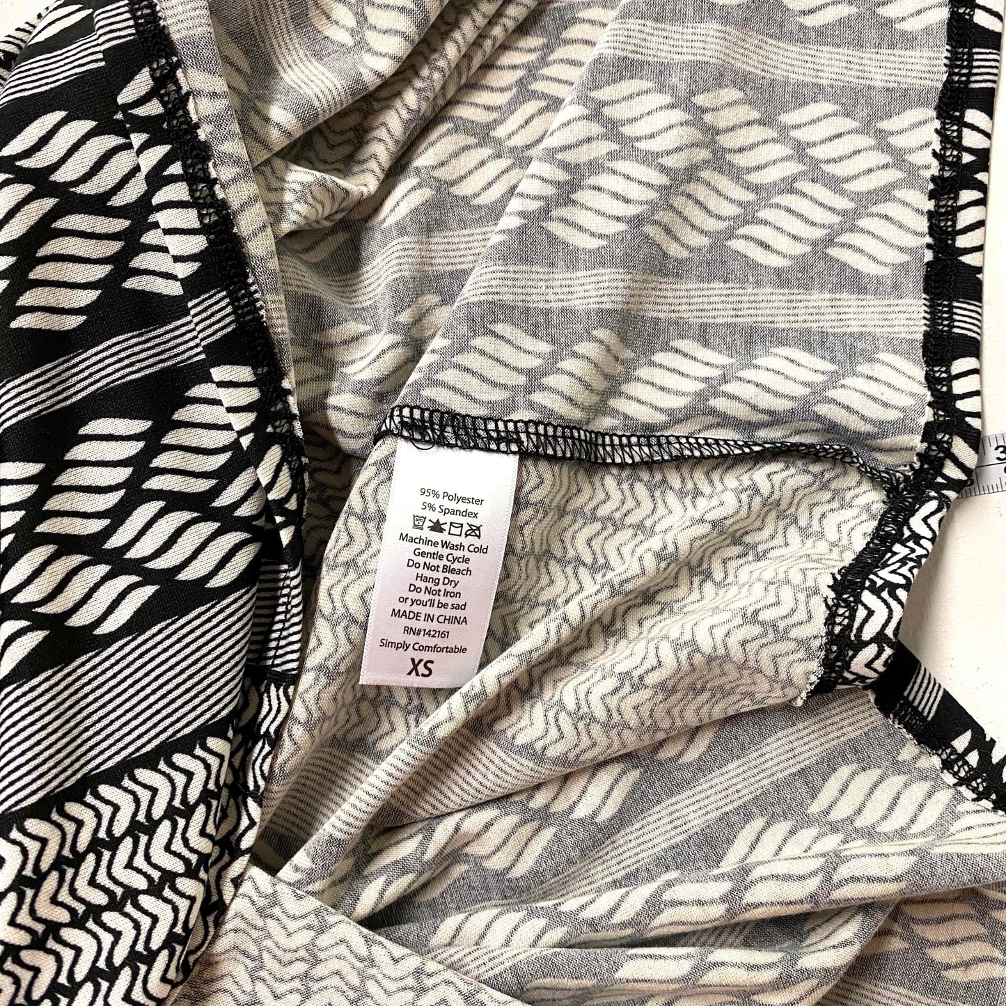 LuLaRoe Womens Maria Maxi Dress | XS (2-4) | Black/White Chevron Print | Short Sleeve | NWT