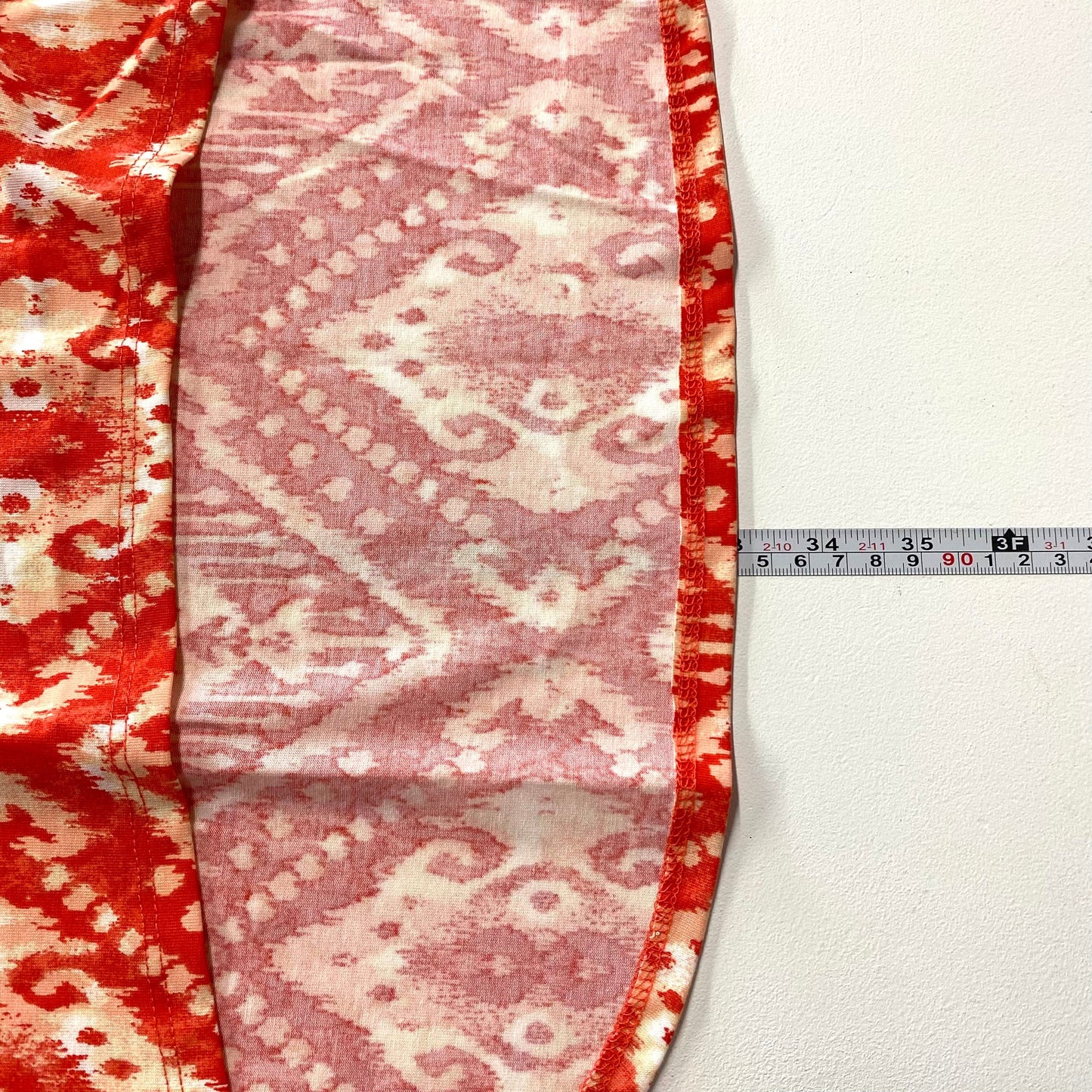 LuLaRoe Womens S Irma Orange/White Ikat Pattern S/s Tunic Top NWT