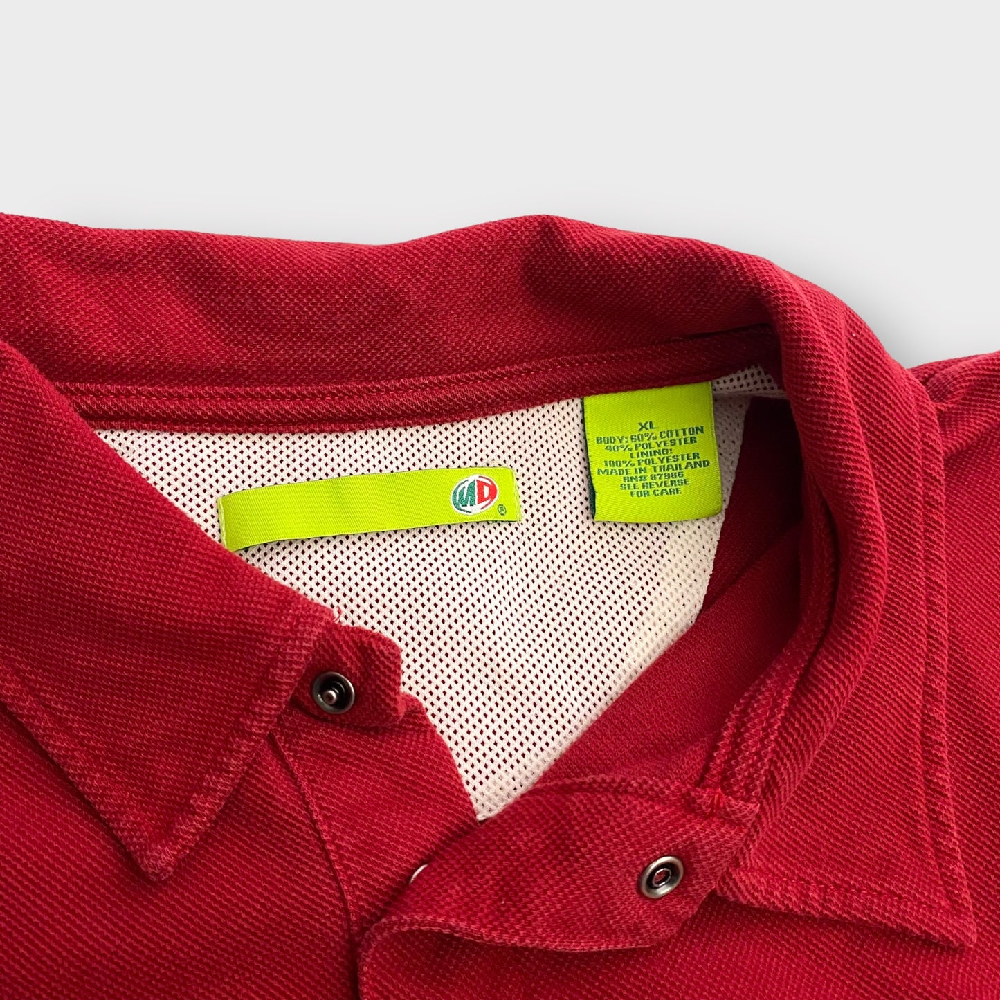 Mountain Dew Men's Short Sleeve Polo Golf Shirt - XL - Red - EUC