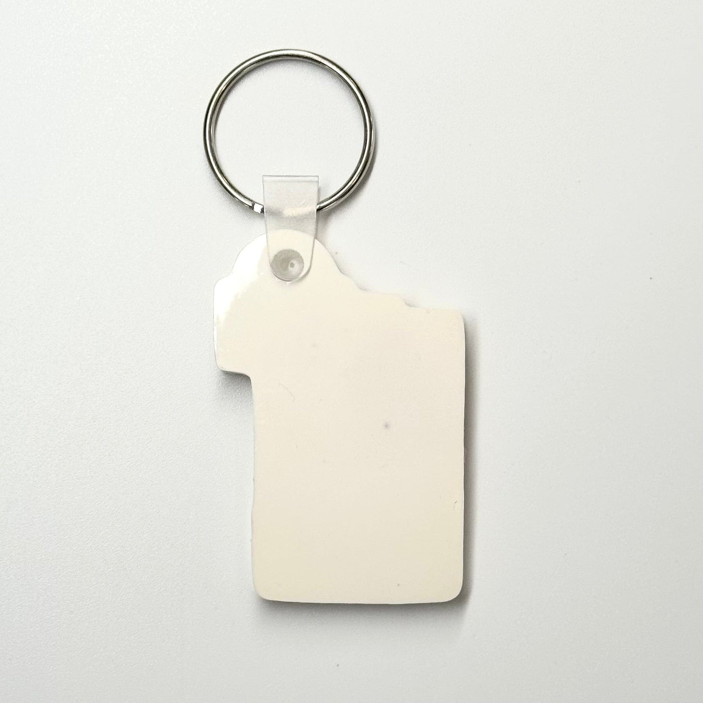 Vintage ‘America’s Talking Network’ Keychain Key Ring Rubber White, Pre-Owned