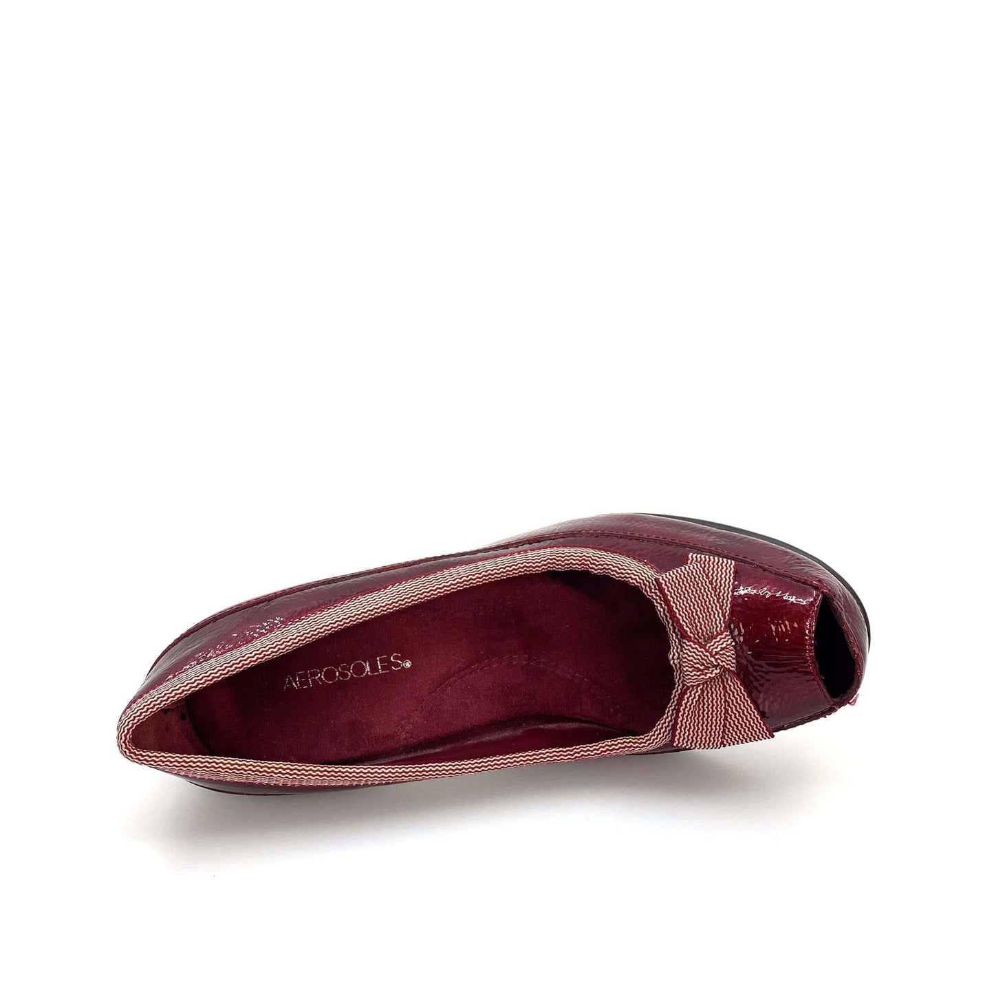 AEROSOLES BENEFIT Womens Size 5.5 Maroon Red Peep Toe Bow Pumps Heels Shoes - | Buy at Parsimony Shoppes