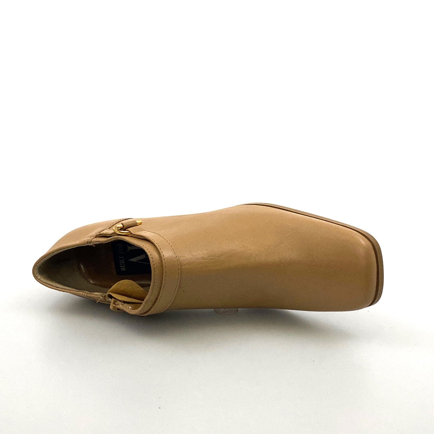 AJ Valenci Womens Size 6M Beige Leather Booties Boots Shoes Side Zipper - | Buy at Parsimony Shoppes