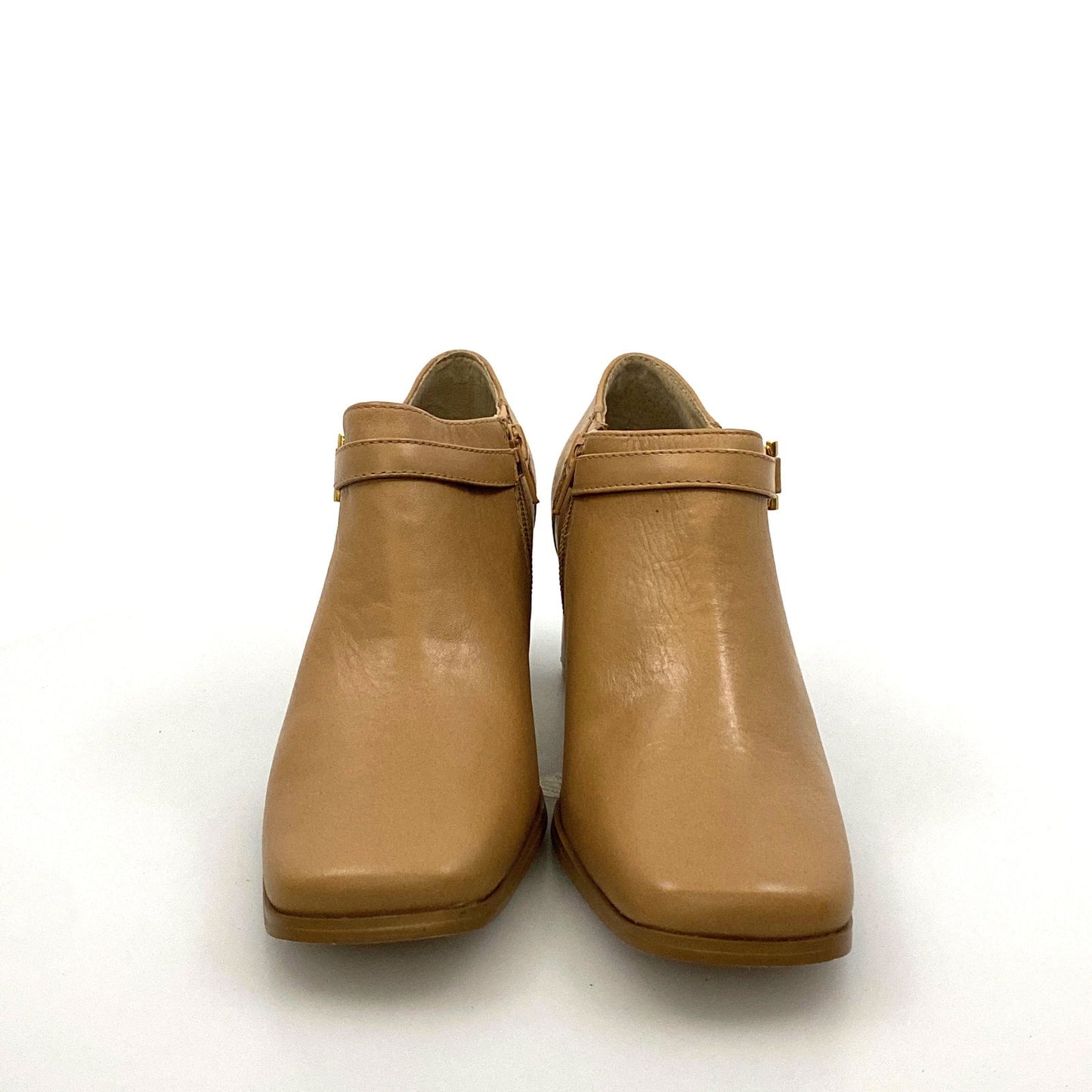 AJ Valenci Womens Size 6M Beige Leather Booties Boots Shoes Side Zipper - | Buy at Parsimony Shoppes