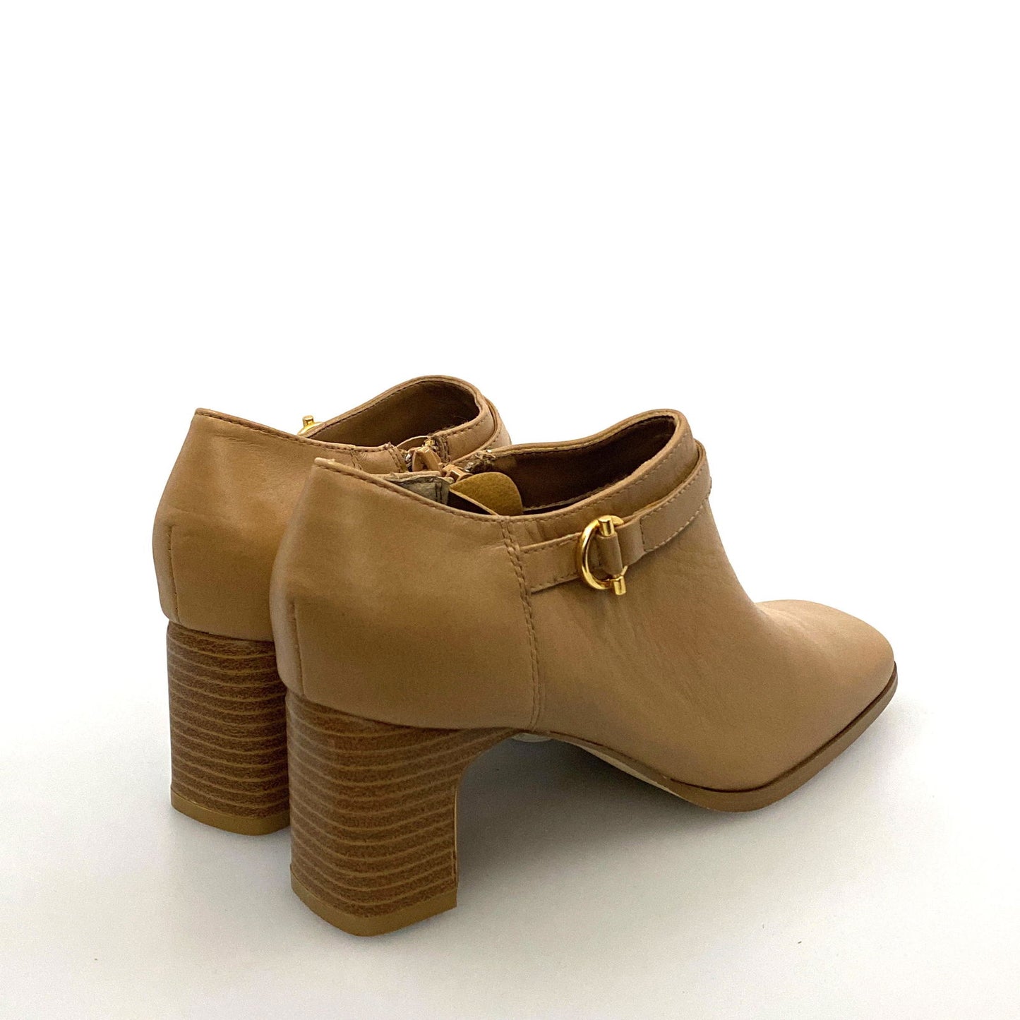 AJ Valenci Womens Size 6M Beige Leather Booties Boots Shoes Side Zipper - | Buy at Parsimony Shoppes