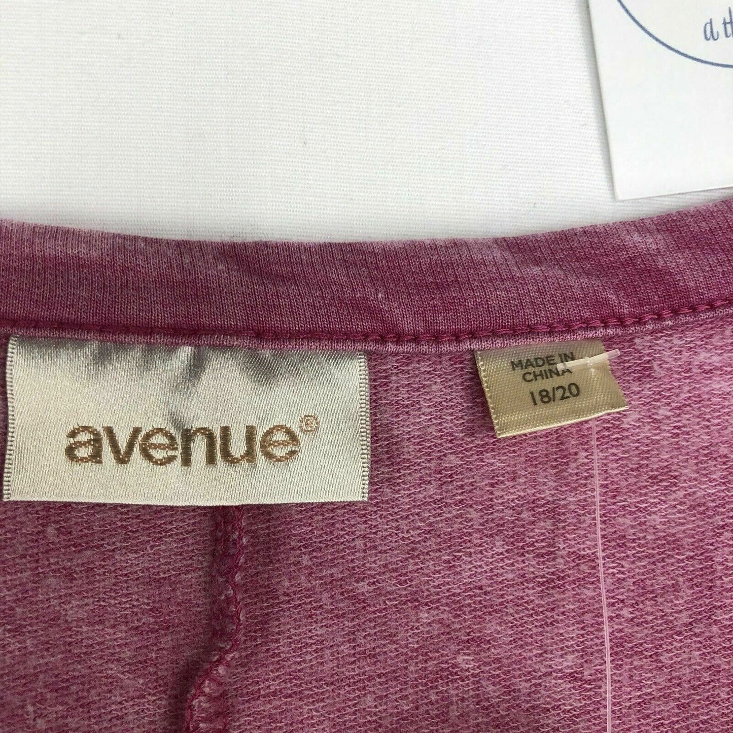 AVENUE Womens Heather Pink Scoop Neck Embellished Sweatshirt Size 18 / 20 - | Buy at Parsimony Shoppes