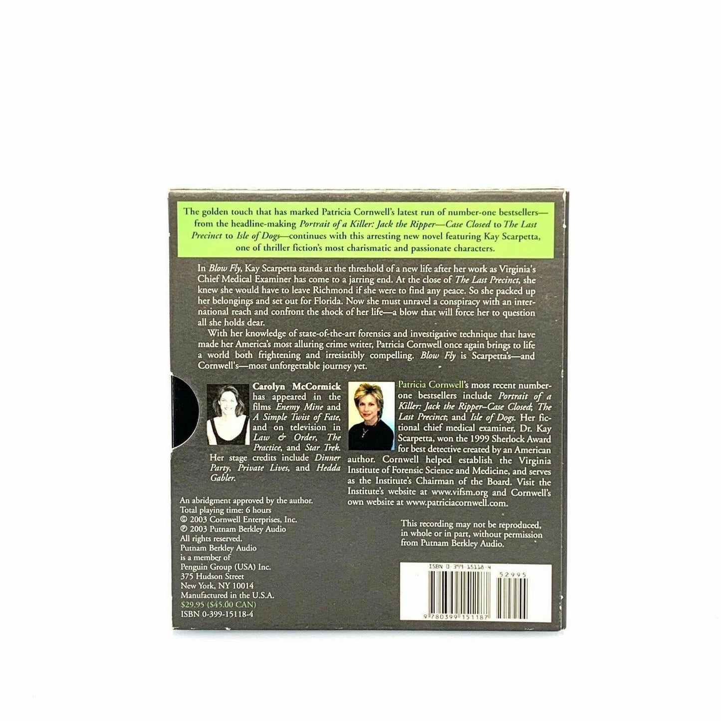 A Scarpetta Novel Ser.: Blow Fly by Patricia Cornwell (2003, Compact Disc,... - | Buy at Parsimony Shoppes