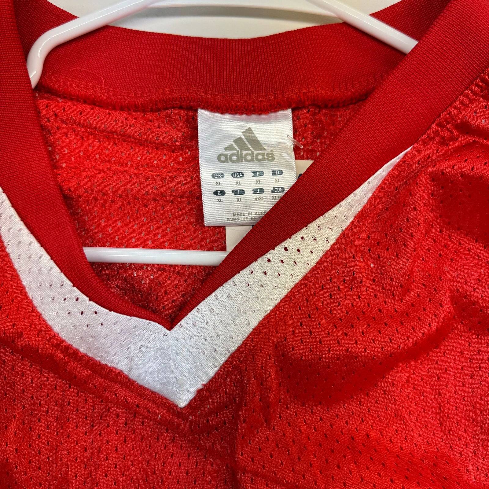 Adidas | Mens Mesh Basketball Mesh Tank Top | Color: Red/White/Black | Size: XL | NEW -  | Buy at Parsimony Shoppes
