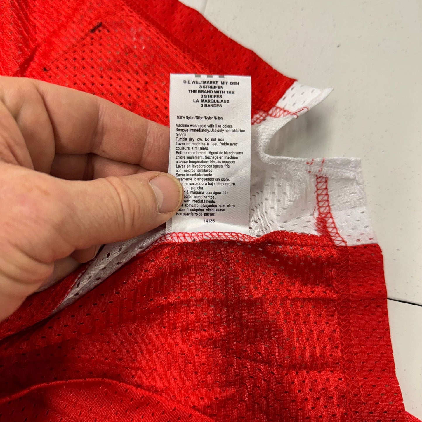 Adidas | Mens Mesh Basketball Mesh Tank Top | Color: Red/White/Black | Size: XL | NEW - | Buy at Parsimony Shoppes