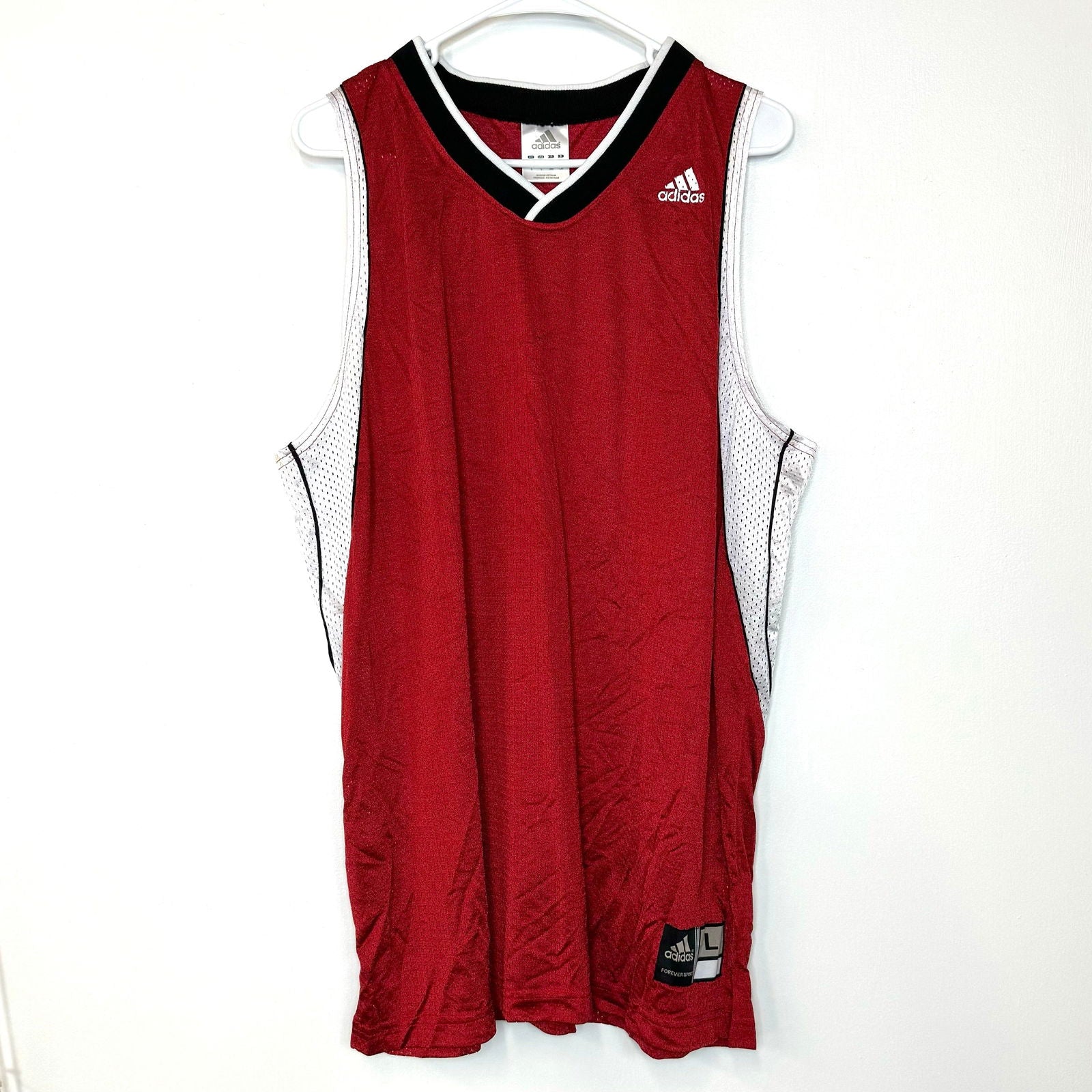 Adidas | Mens Mesh Basketball Mesh Tank Top | Color: Red/White | Size: L | NEW -  | Buy at Parsimony Shoppes