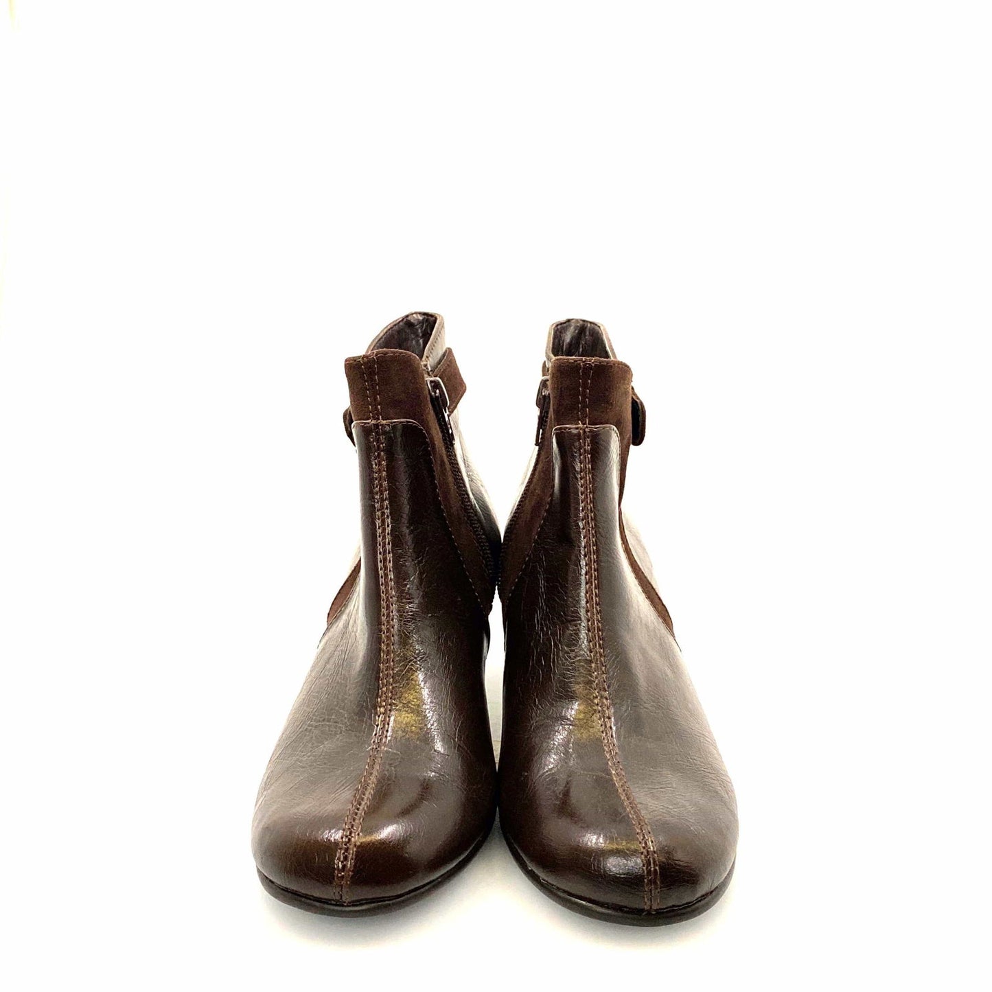 Aerosoles Womens Size 5.5M Brown Faux Leather PLAYROOM Ankle Boots - | Buy at Parsimony Shoppes