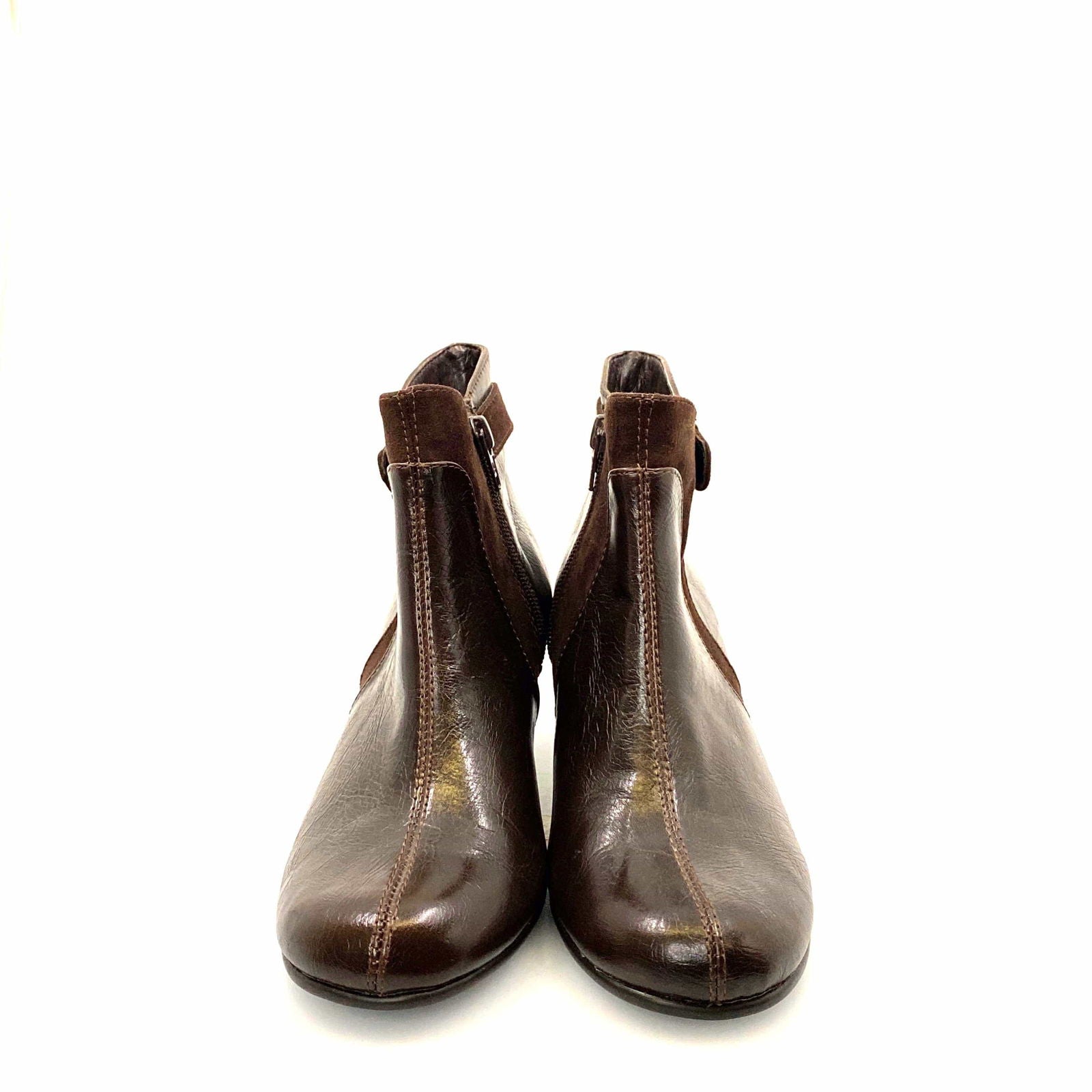 Aerosoles Womens Size 5.5M Brown Faux Leather PLAYROOM Ankle Boots -  | Buy at Parsimony Shoppes