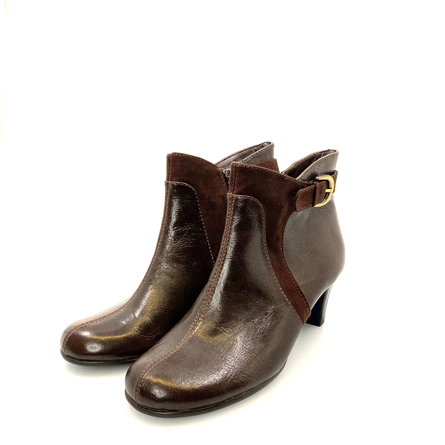 Aerosoles Womens Size 5.5M Brown Faux Leather PLAYROOM Ankle Boots - | Buy at Parsimony Shoppes