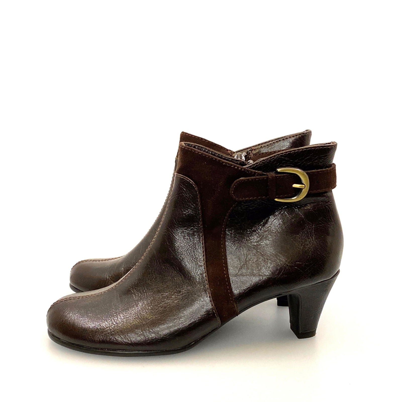 Aerosoles Womens Size 5.5M Brown Faux Leather PLAYROOM Ankle Boots -  | Buy at Parsimony Shoppes