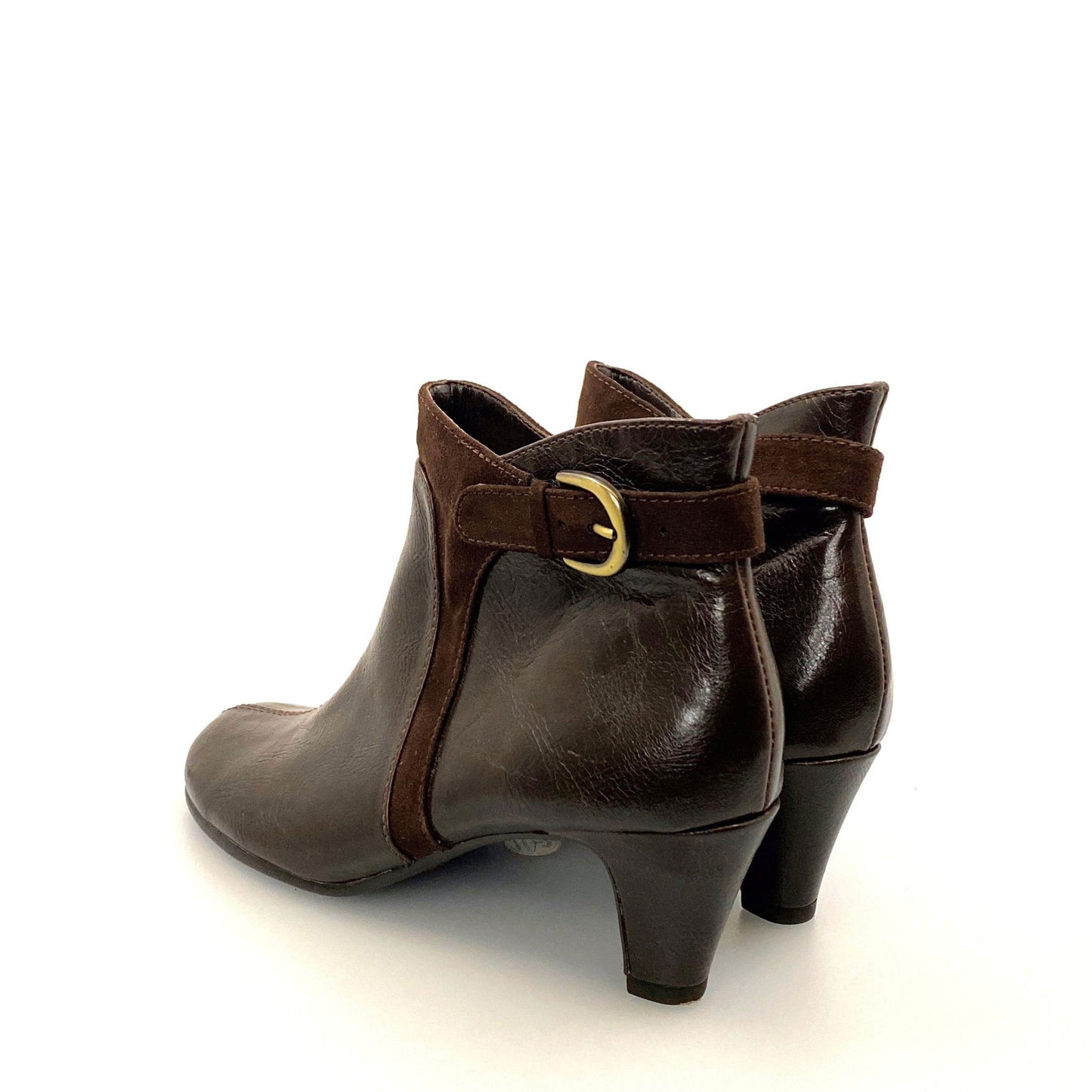Aerosoles Womens Size 5.5M Brown Faux Leather PLAYROOM Ankle Boots - | Buy at Parsimony Shoppes