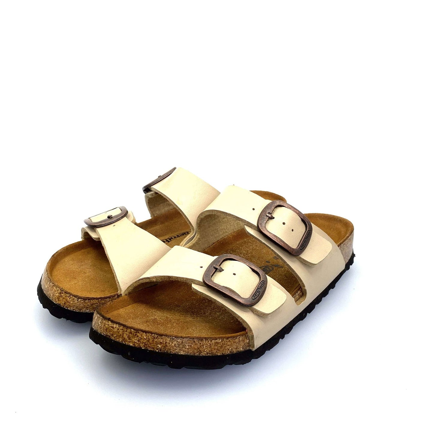 Aerothotic Womens Size 37 (6.5) Nude Leather Orthotic Comfort Sandals Pre-Owned - | Buy at Parsimony Shoppes