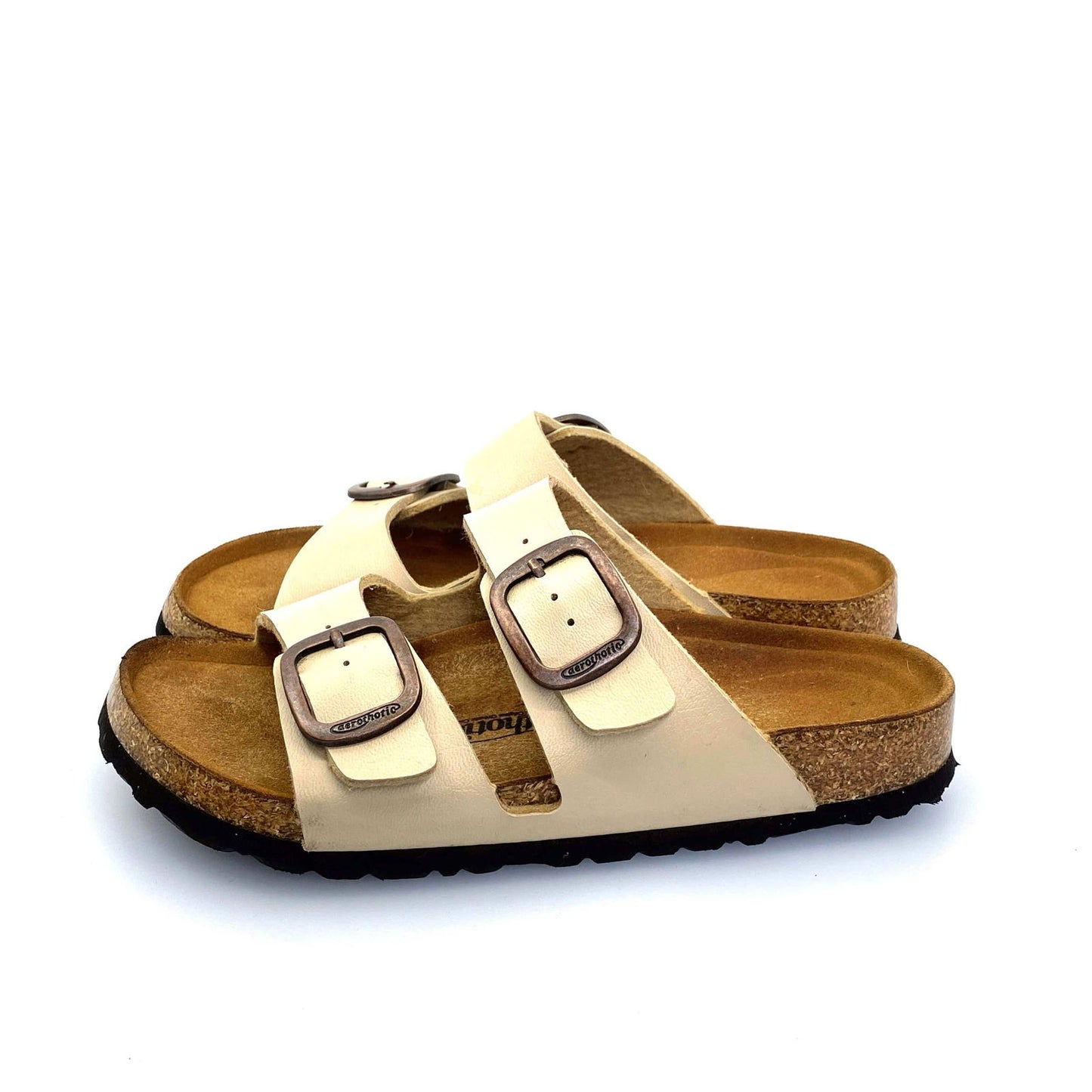 Aerothotic Womens Size 37 (6.5) Nude Leather Orthotic Comfort Sandals Pre-Owned - | Buy at Parsimony Shoppes