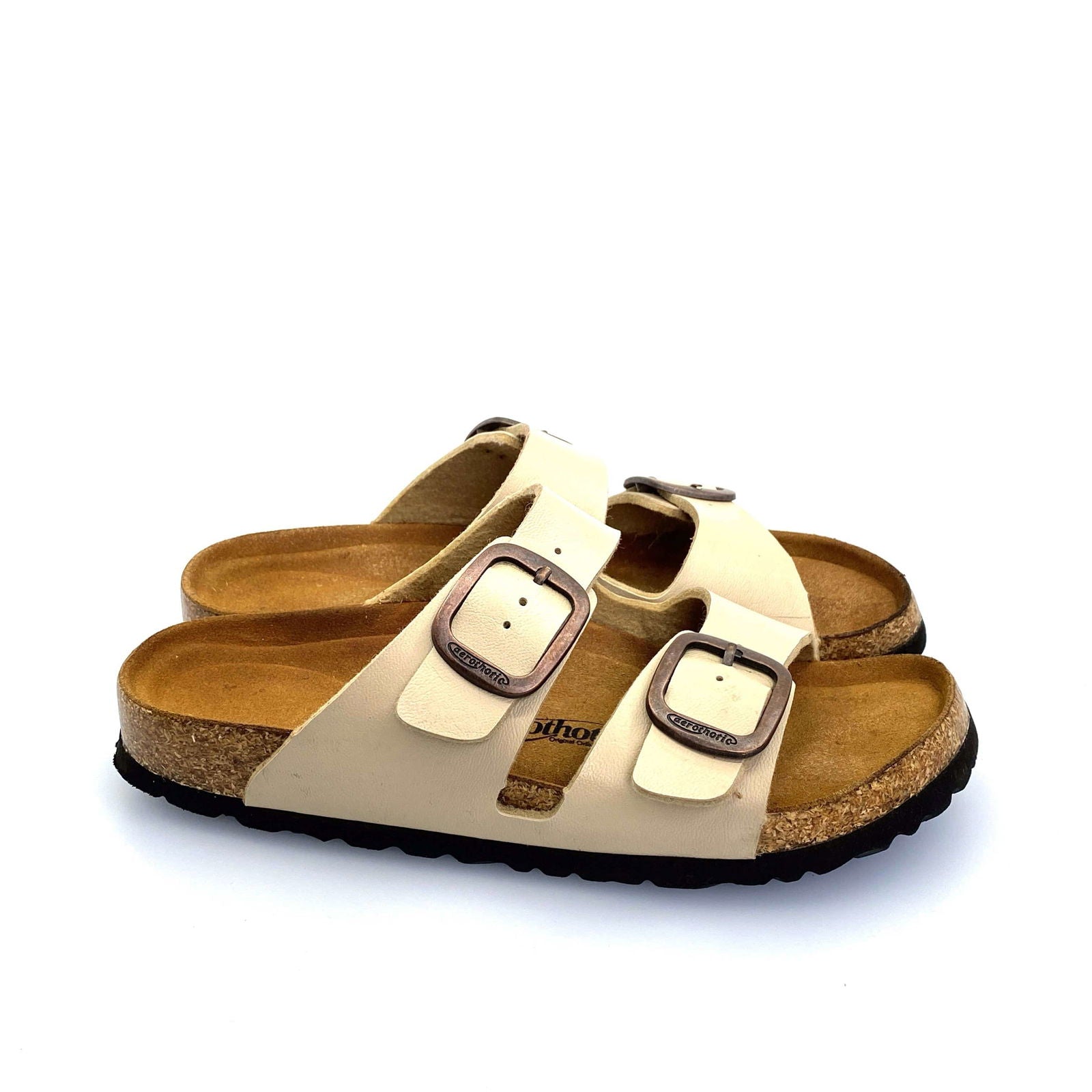 Aerothotic Womens Size 37 (6.5) Nude Leather Orthotic Comfort Sandals Pre-Owned -  | Buy at Parsimony Shoppes