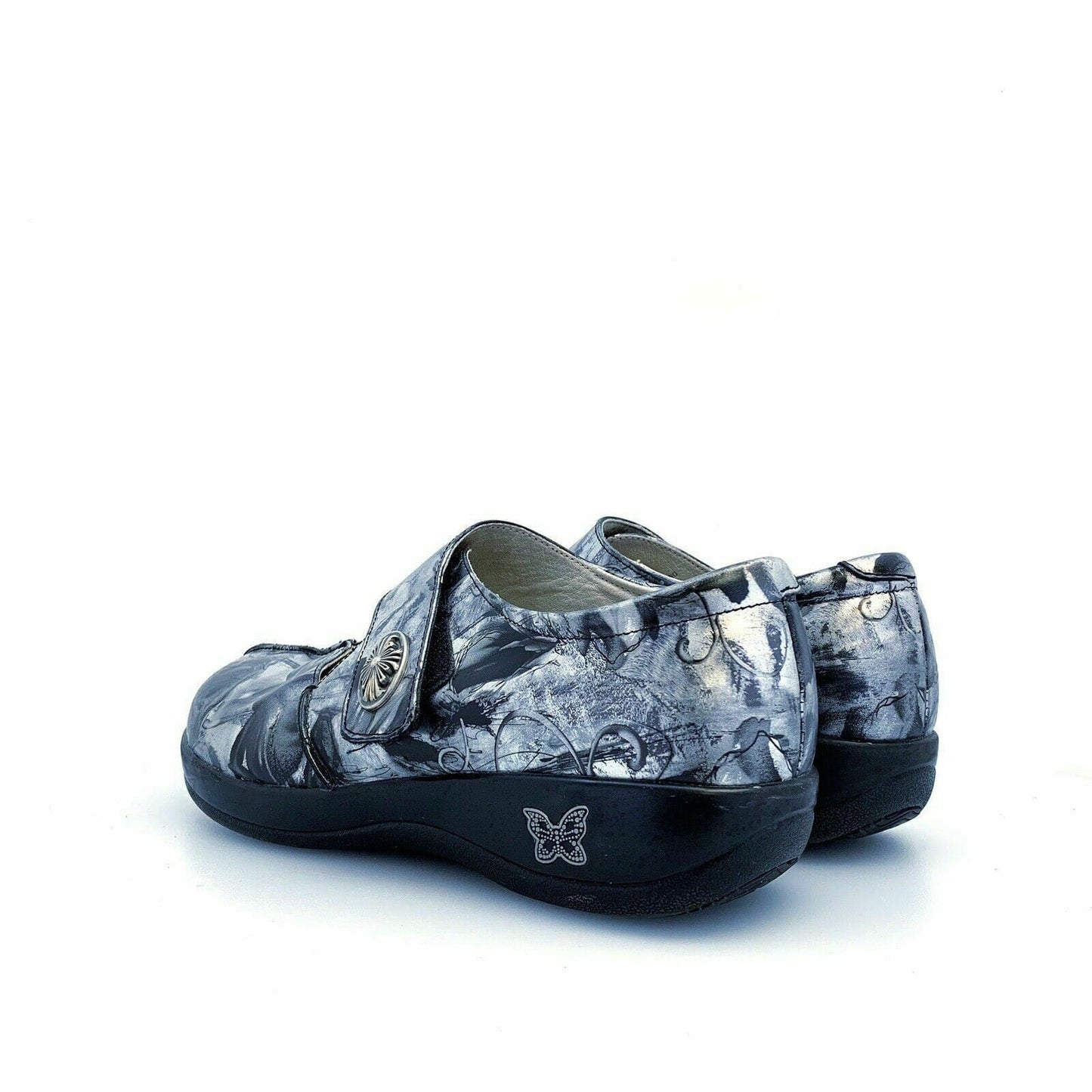 Alegria | Kaitlyn Mary Jane Womens Shoes| Size: 40 | Color: Silver / Black Patina | Pre-Owned - | Buy at Parsimony Shoppes